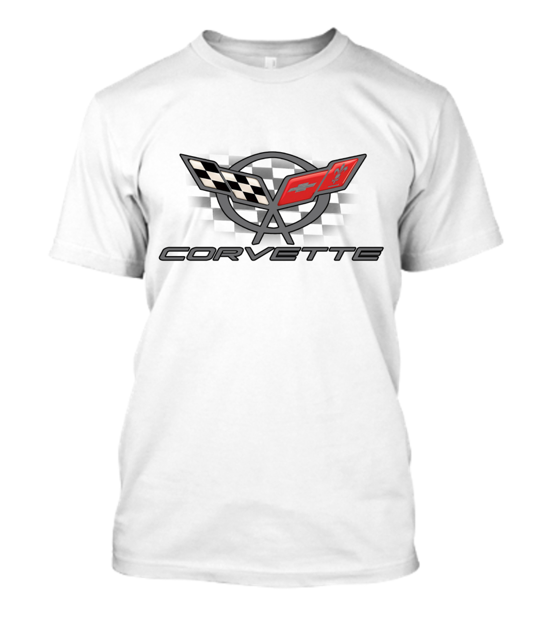 Corvette Racing Cross Flags Emblem T-Shirt