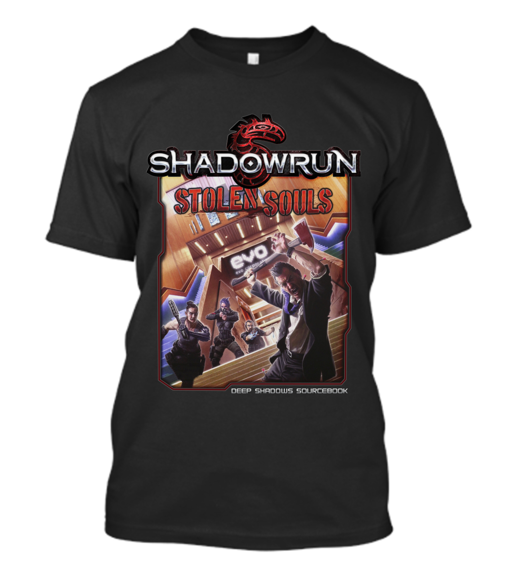 Shadowrun Stolen Souls Deep Shadows Sourcebook T-Shirt
