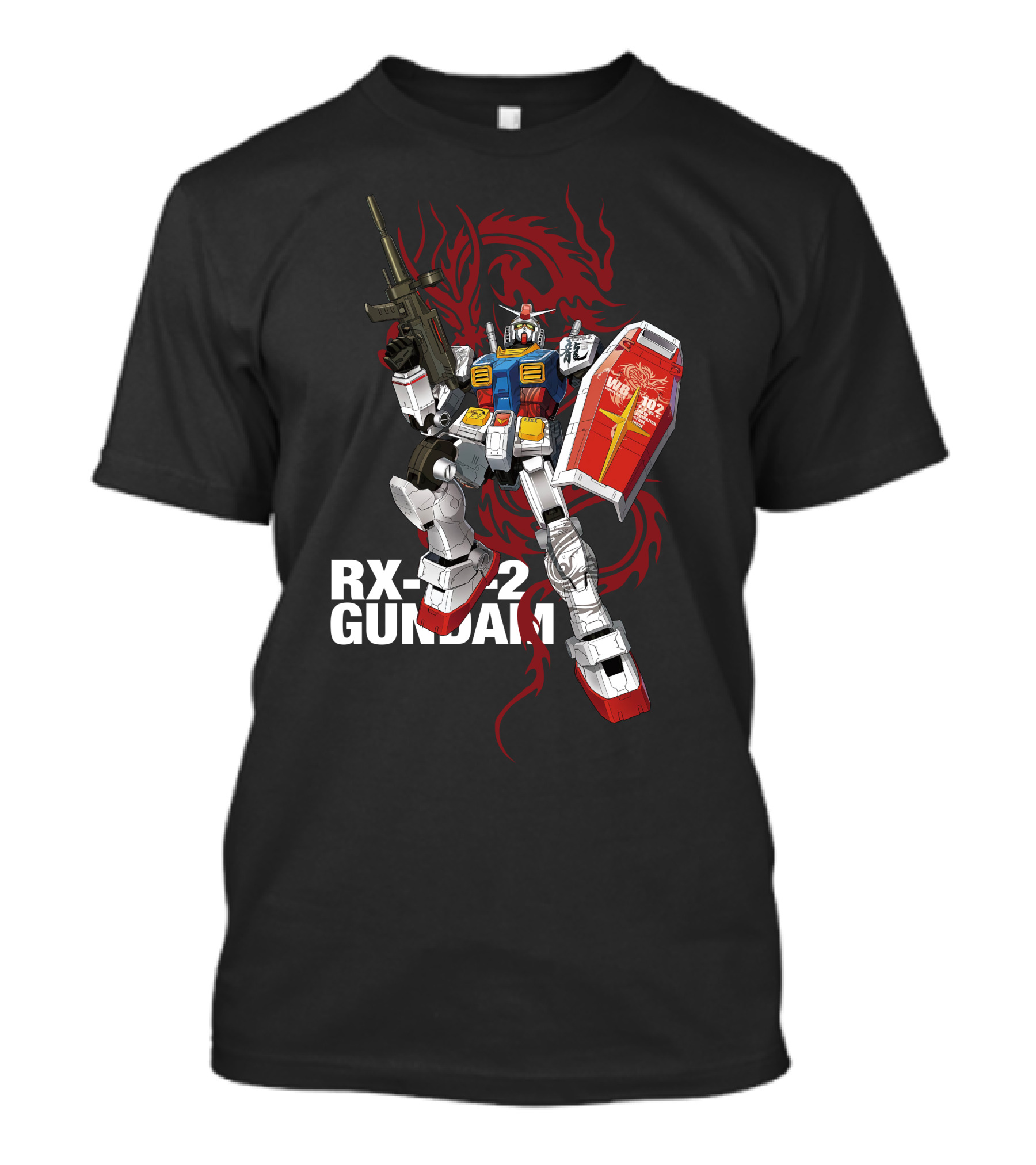 RX 78 2 Gundam Wing Shield Dragon T-Shirt