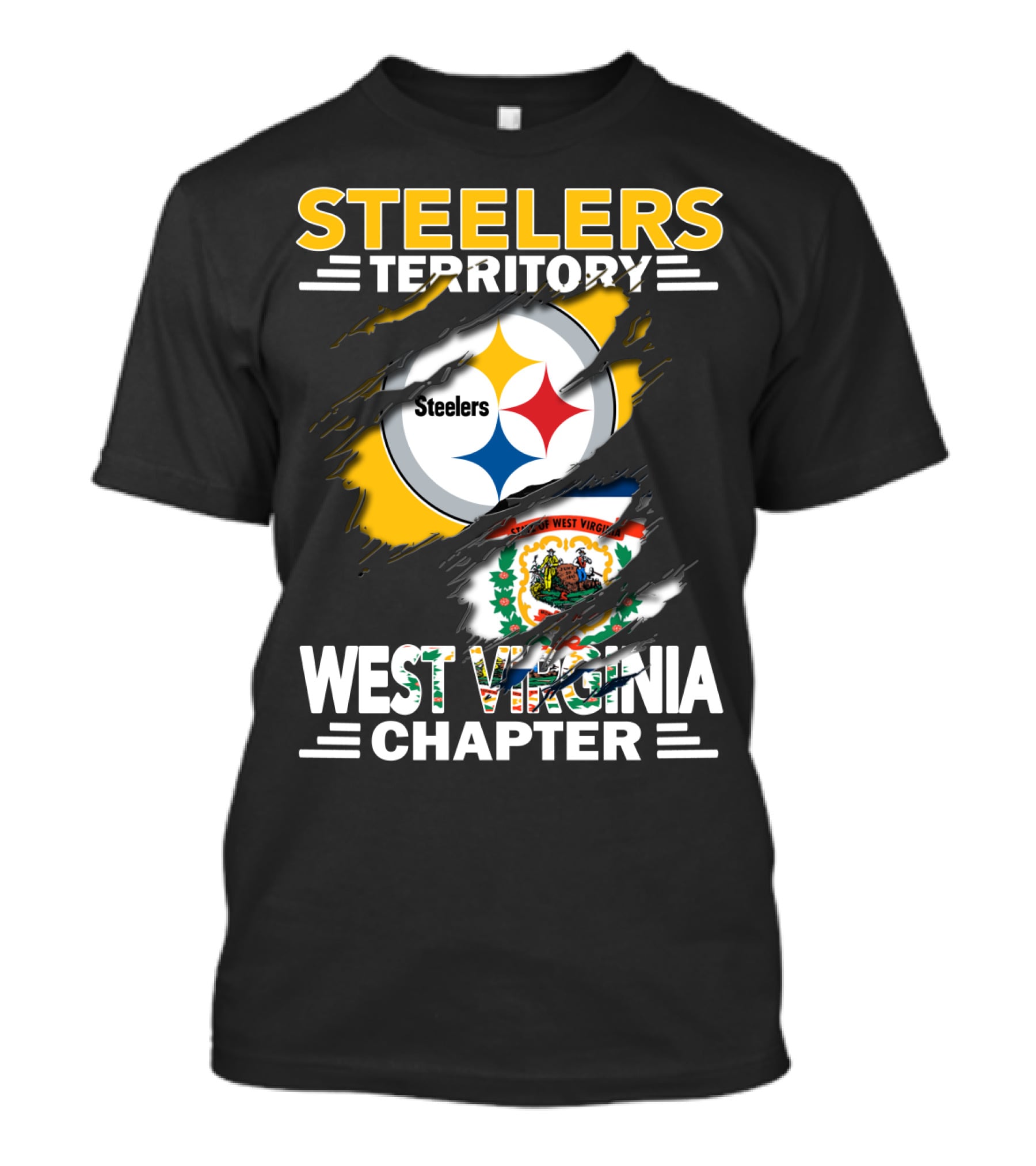 Steelers Territory West Virginia Chapter Logo Tear T-Shirt