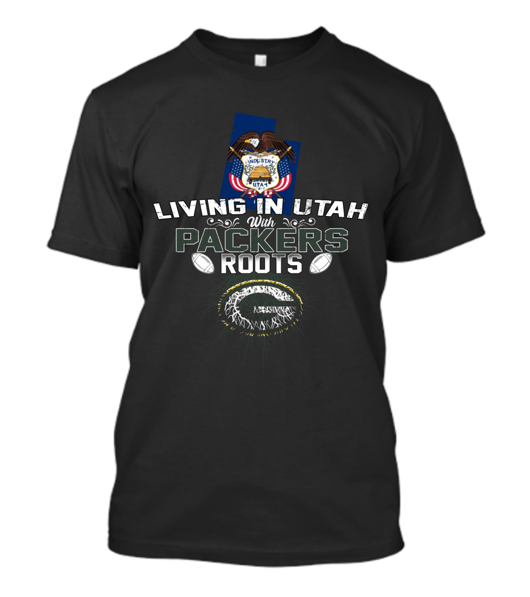 Living In Utah Embracing Packers Heritage With Football Passion T-Shirt