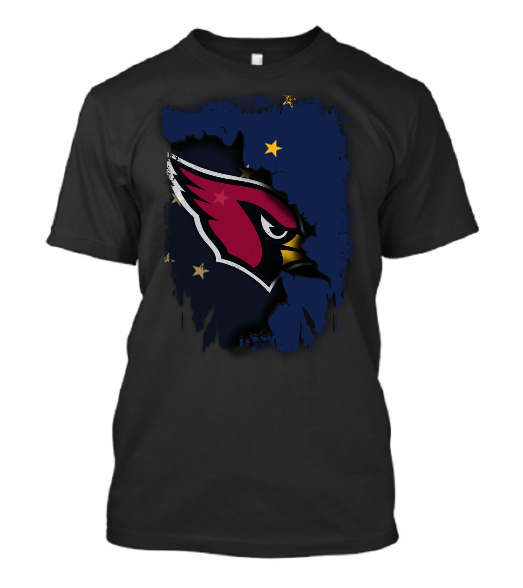 Alaska Flag With Cardinals Logo Together T-Shirt