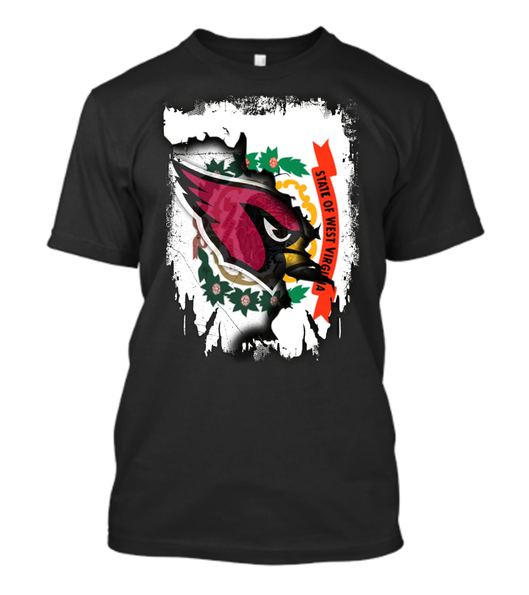 State Of West Virginia Cardinals Vintage Emblem T-Shirt