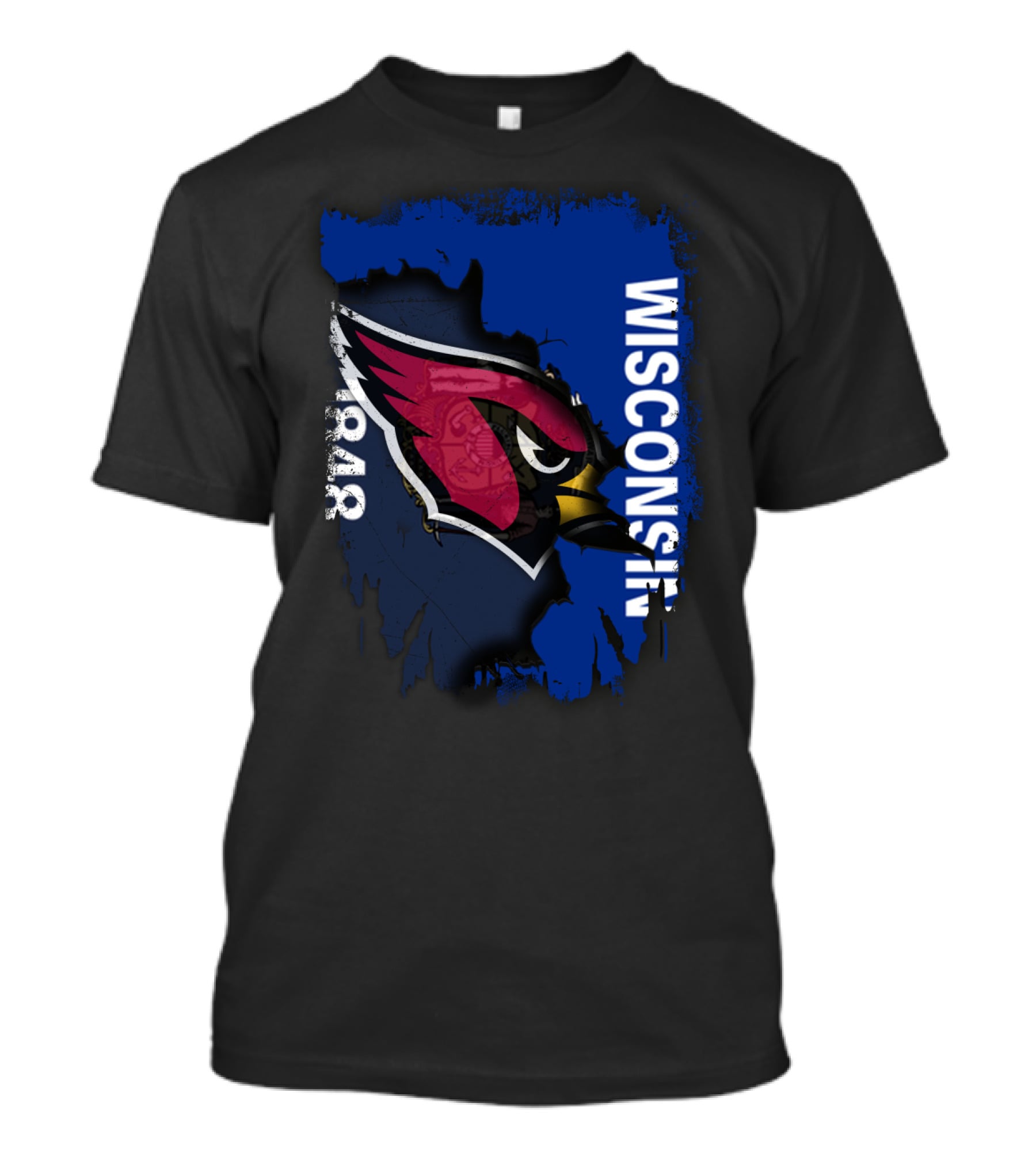 Wisconsin 1848 Together With Cardinals T-Shirt