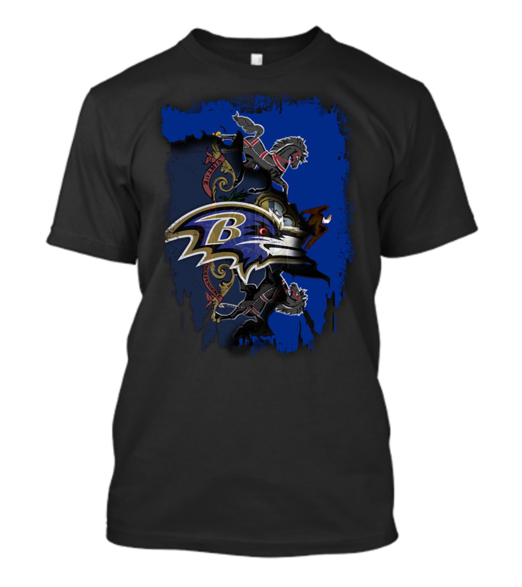 Baltimore Ravens Pennsylvania Pride With Heraldic Lions T-Shirt