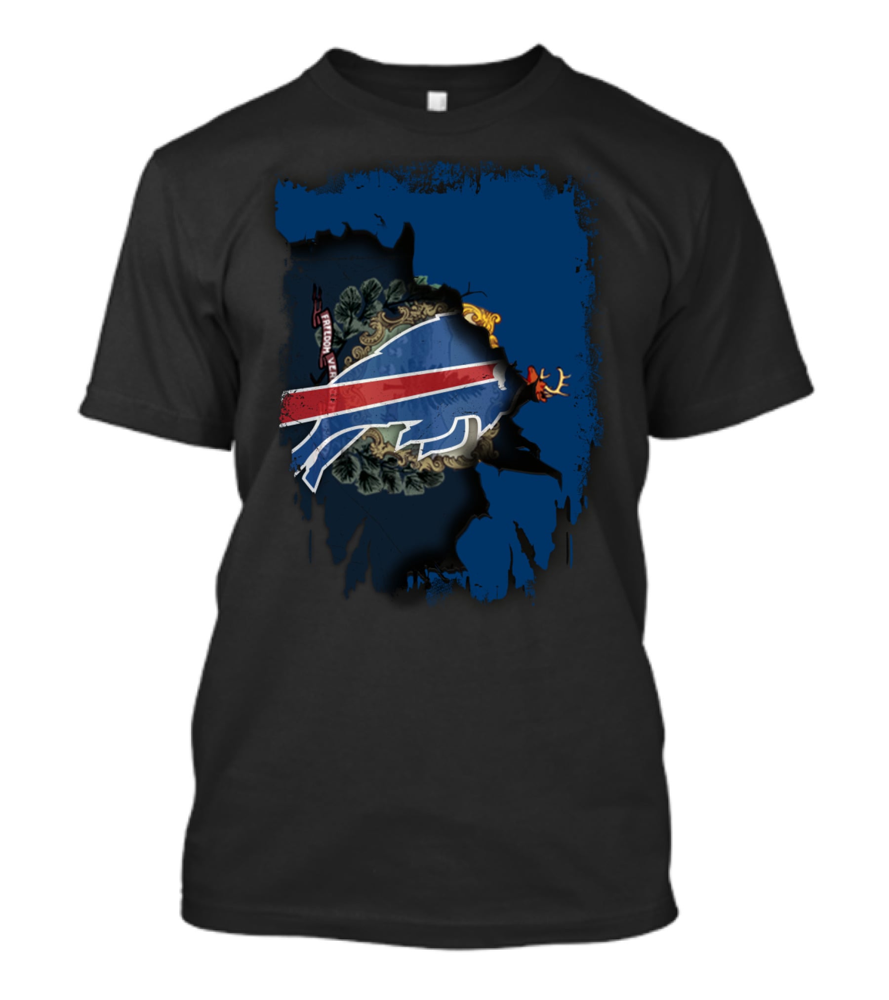 Together Vermont Buffalo Bills State Pride Logo Fusion T-Shirt