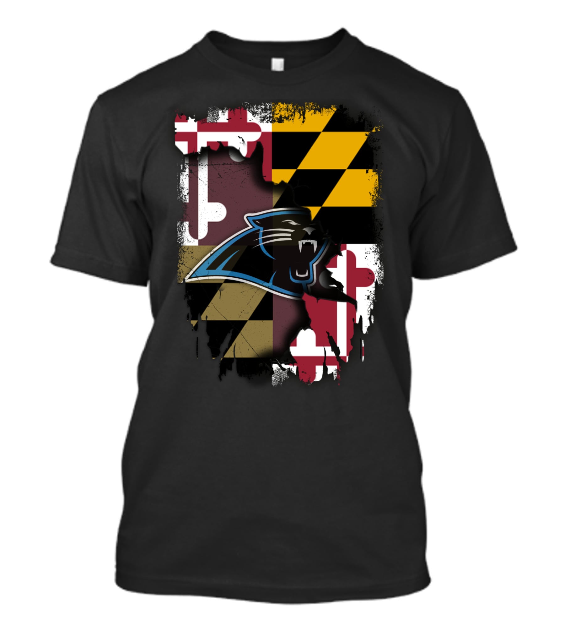Together Maryland Panthers Roaring Over State Flag T-Shirt