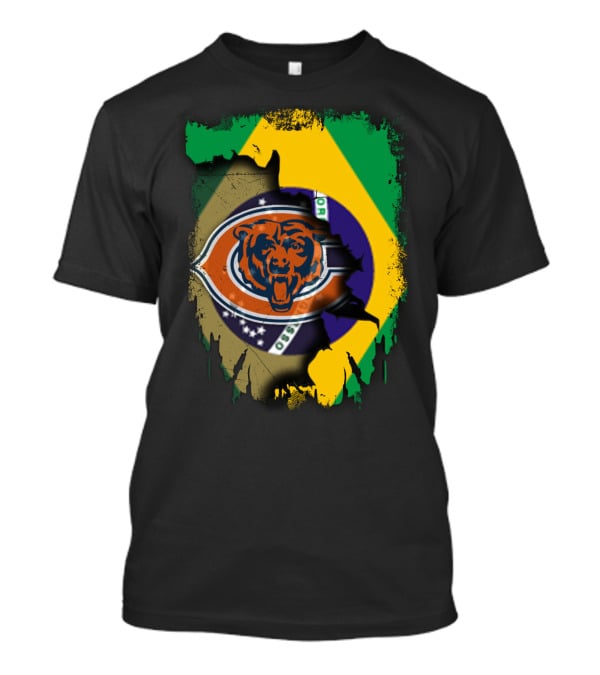 Together Brazil With Bears Logo And Flag Fusion T-Shirt