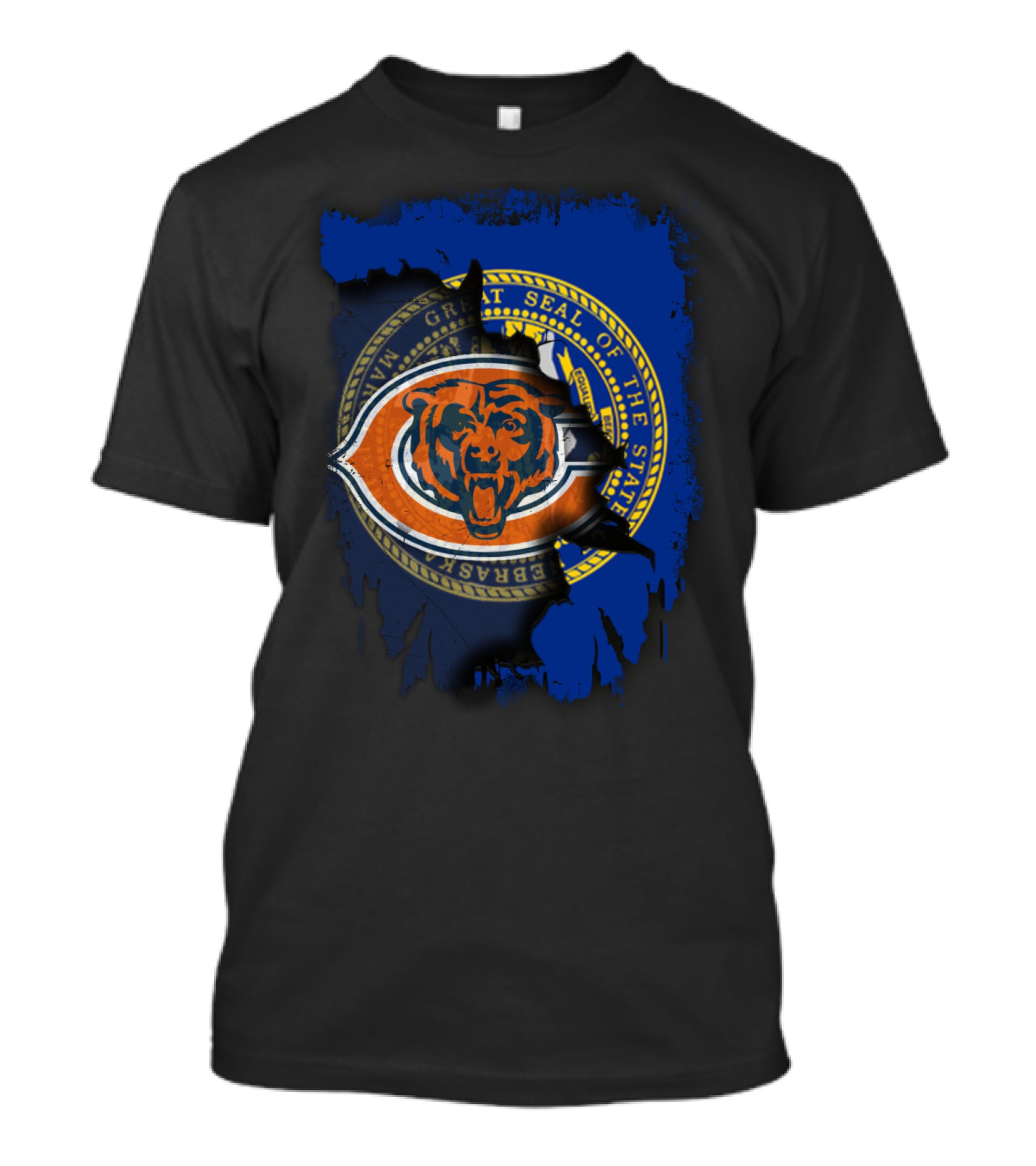 Together Nebraska Chicago Bears Seal T-Shirt