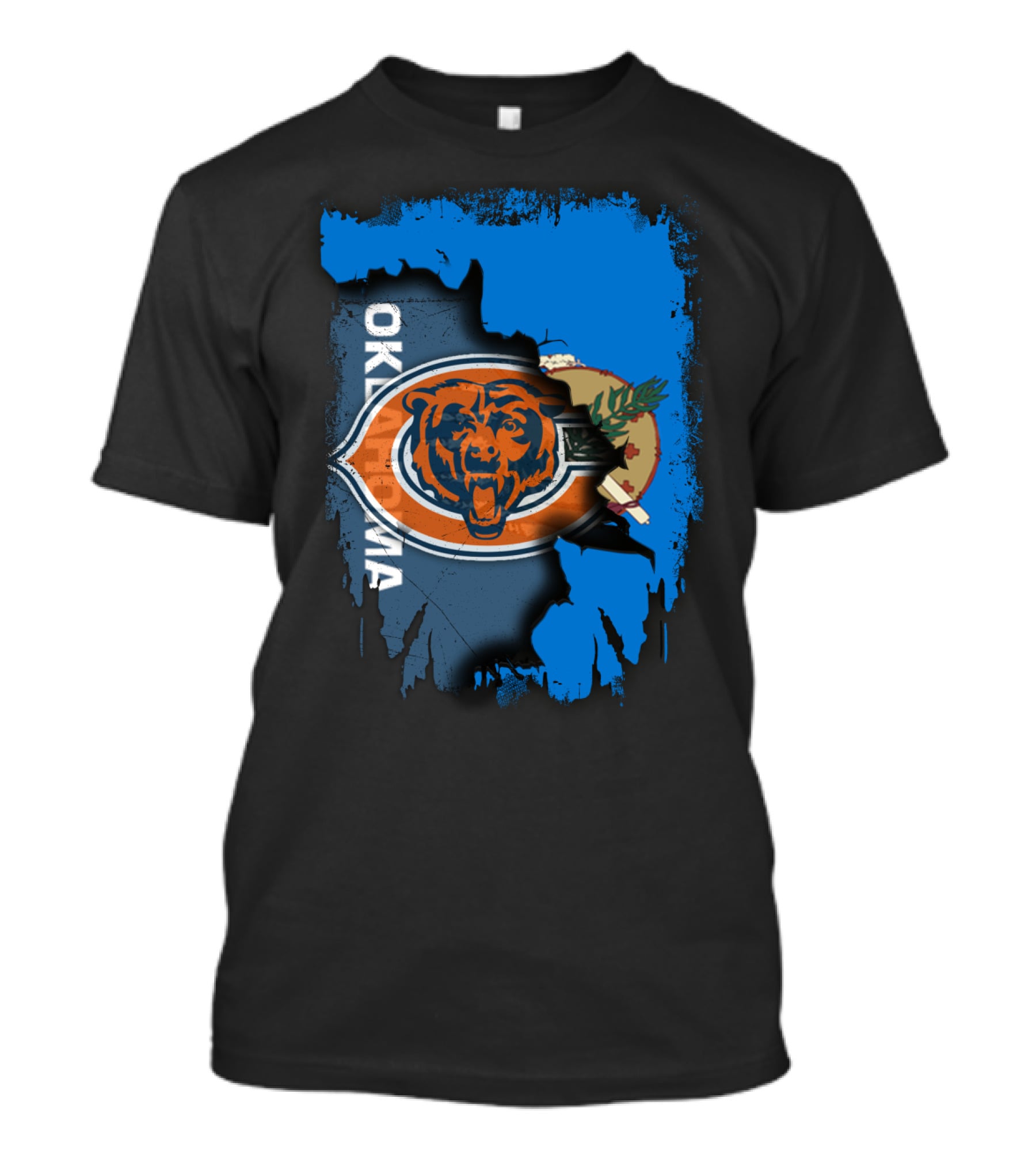 Oklahoma Chicago Bears Logo Mashup T-Shirt