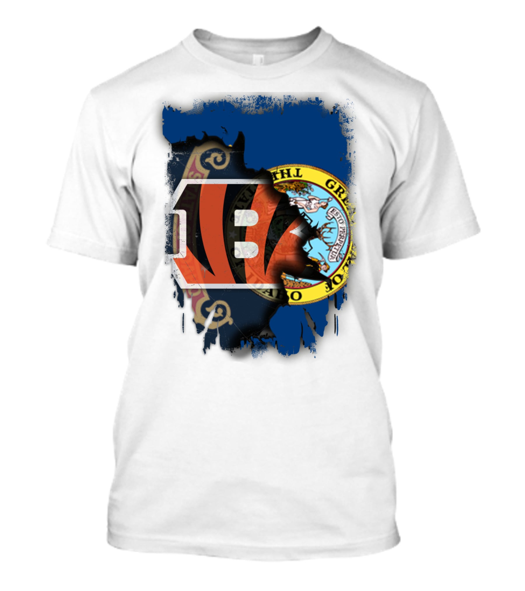 Idaho State United With Cincinnati Bengals Emblem T-Shirt