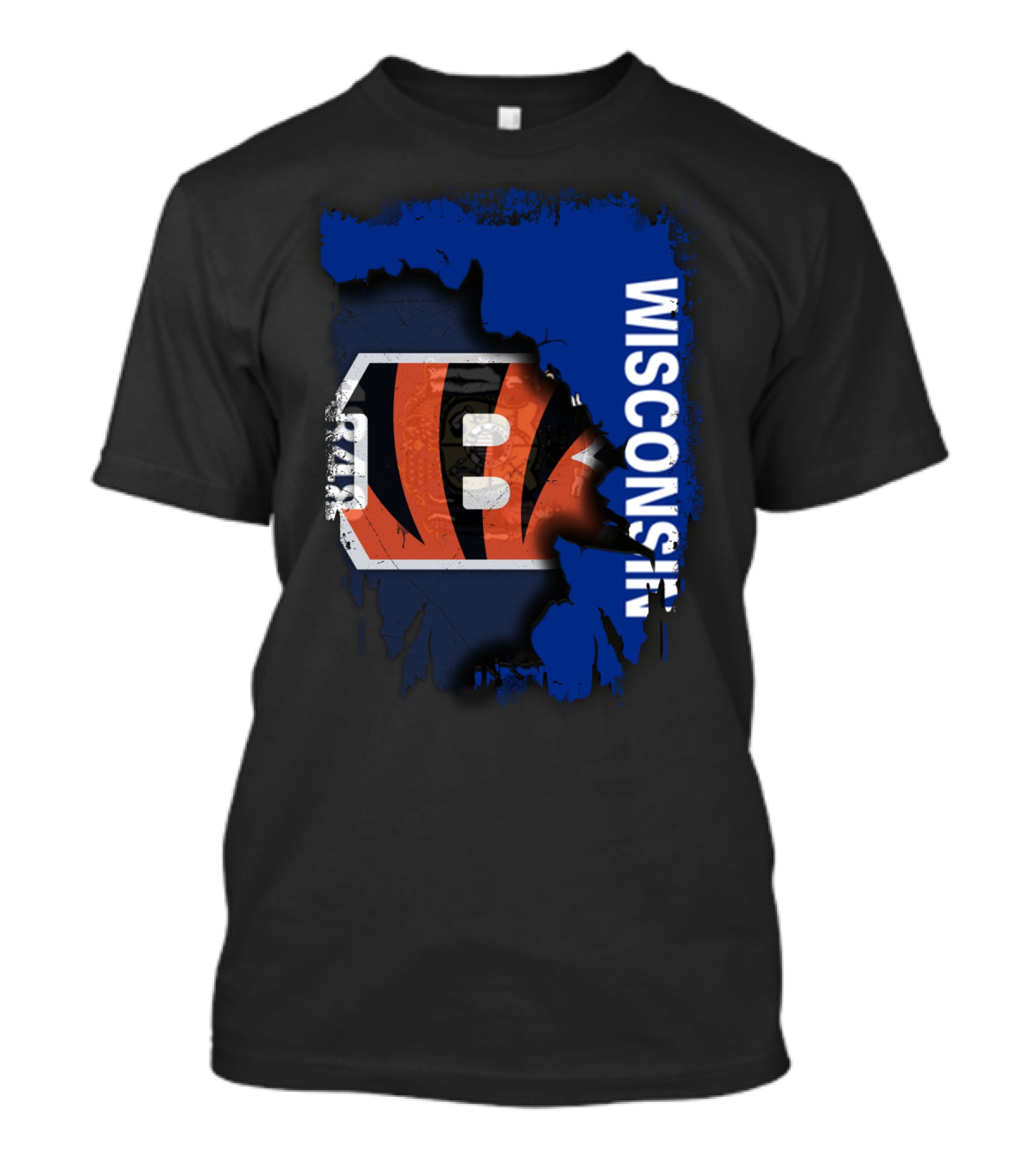 Wisconsin Pride With Cincinnati Bengals Logo Integration T-Shirt