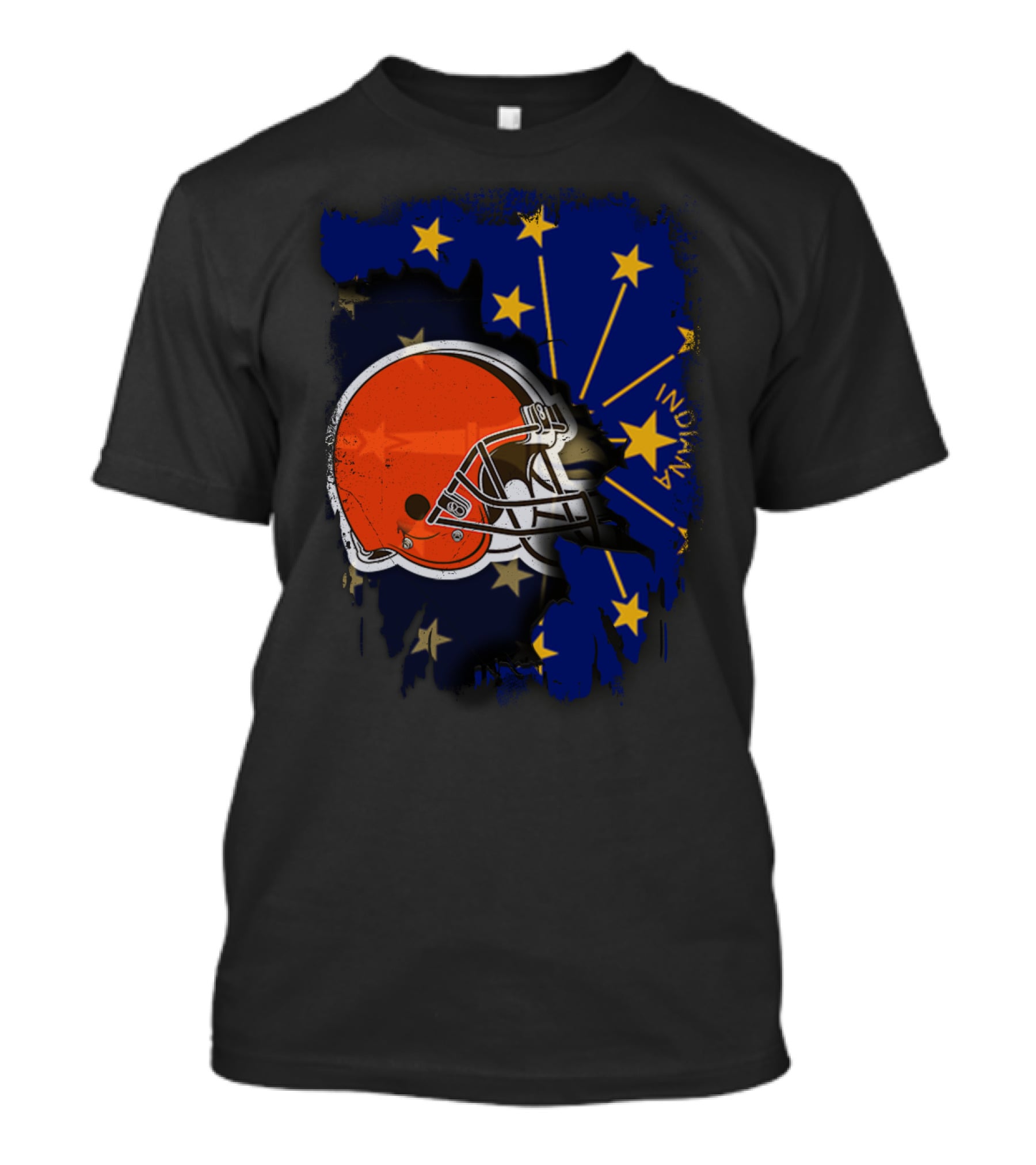 Together Indiana With Browns Helmet And Stars T-Shirt