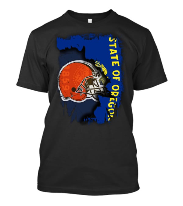 State Of Oregon Football Helmet 8759 T-Shirt
