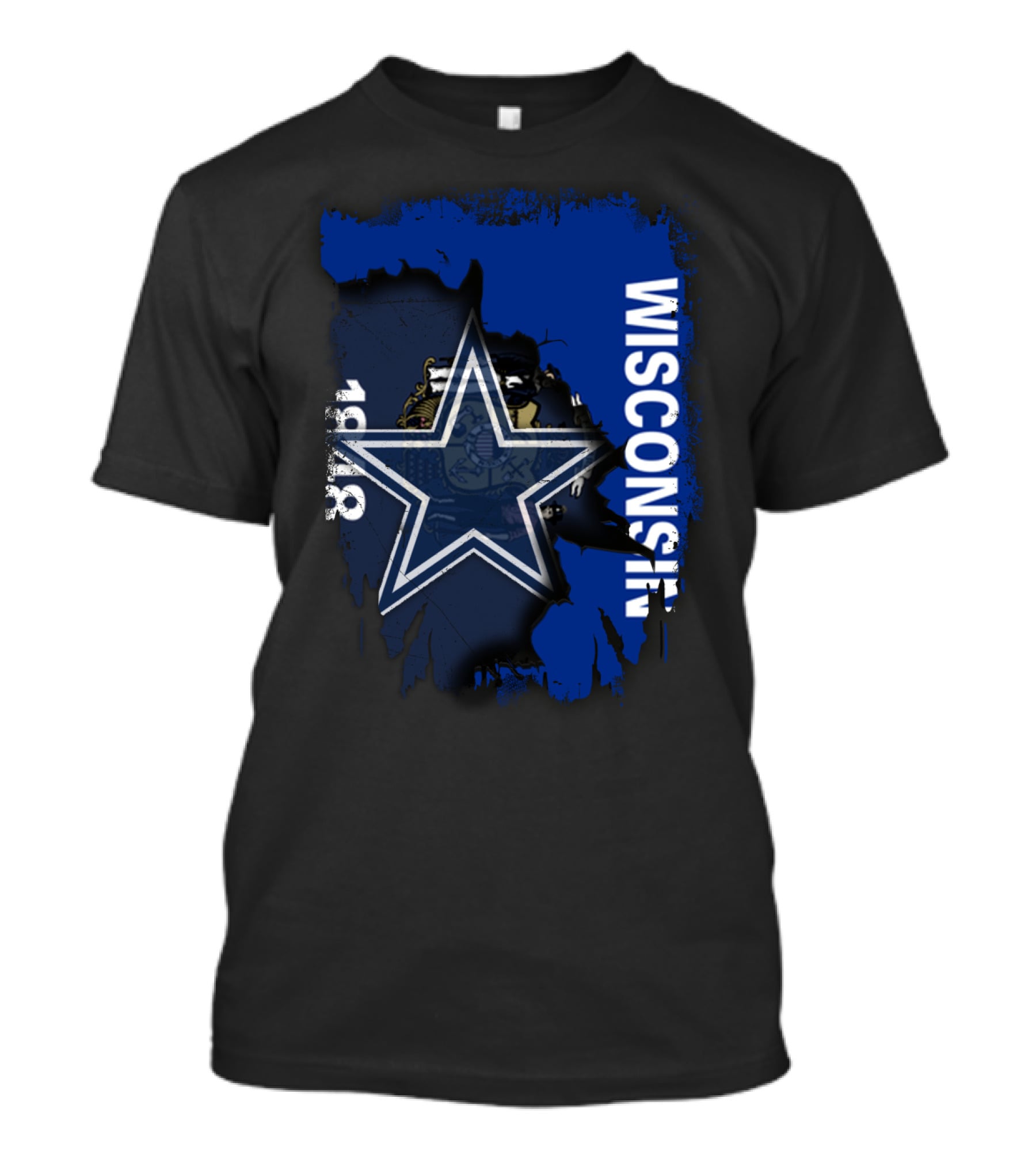 Wisconsin 1848 With Iconic Star Symbol Together T-Shirt