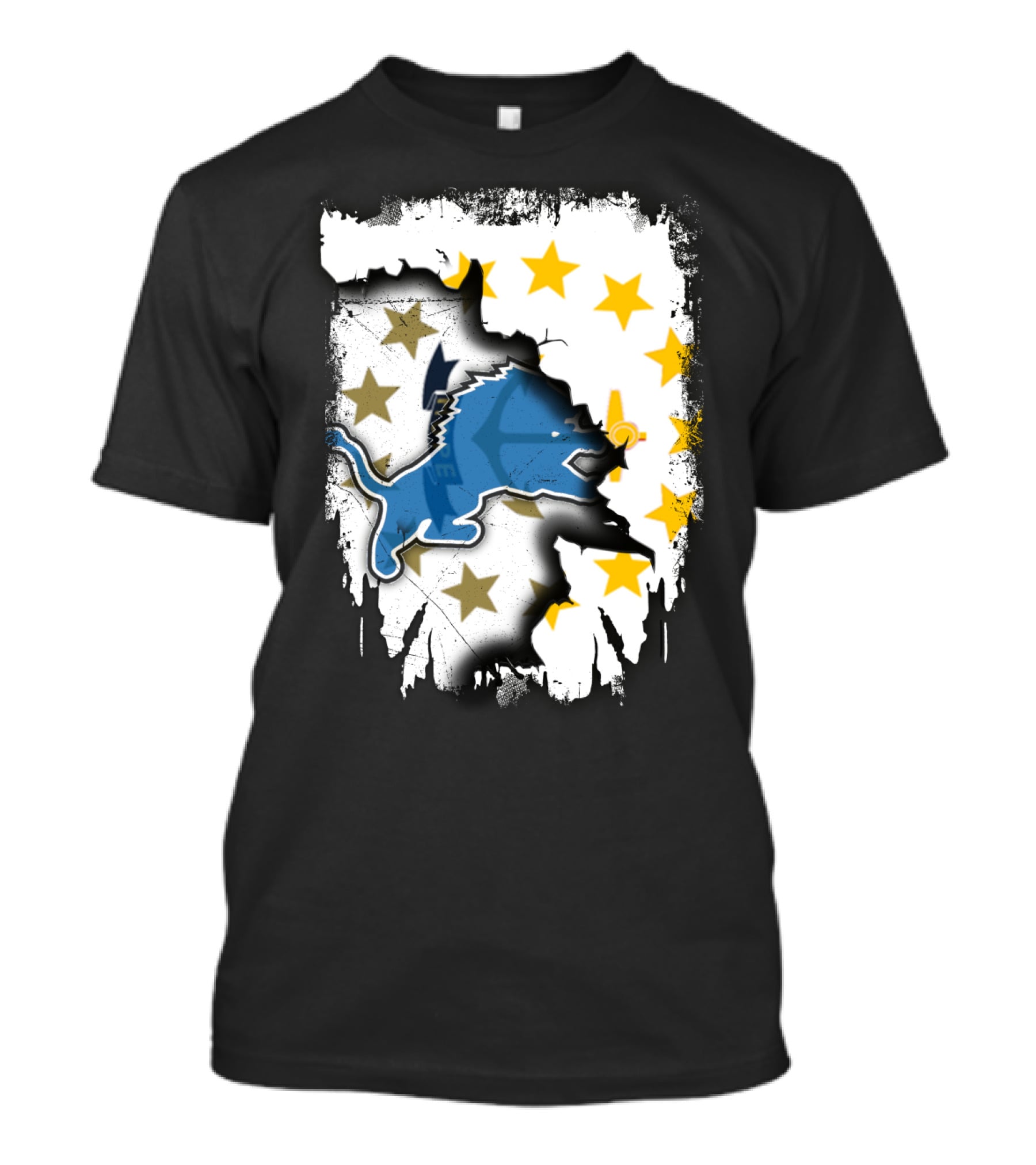 Together Rhode Island With Detroit Lions Stars T-Shirt