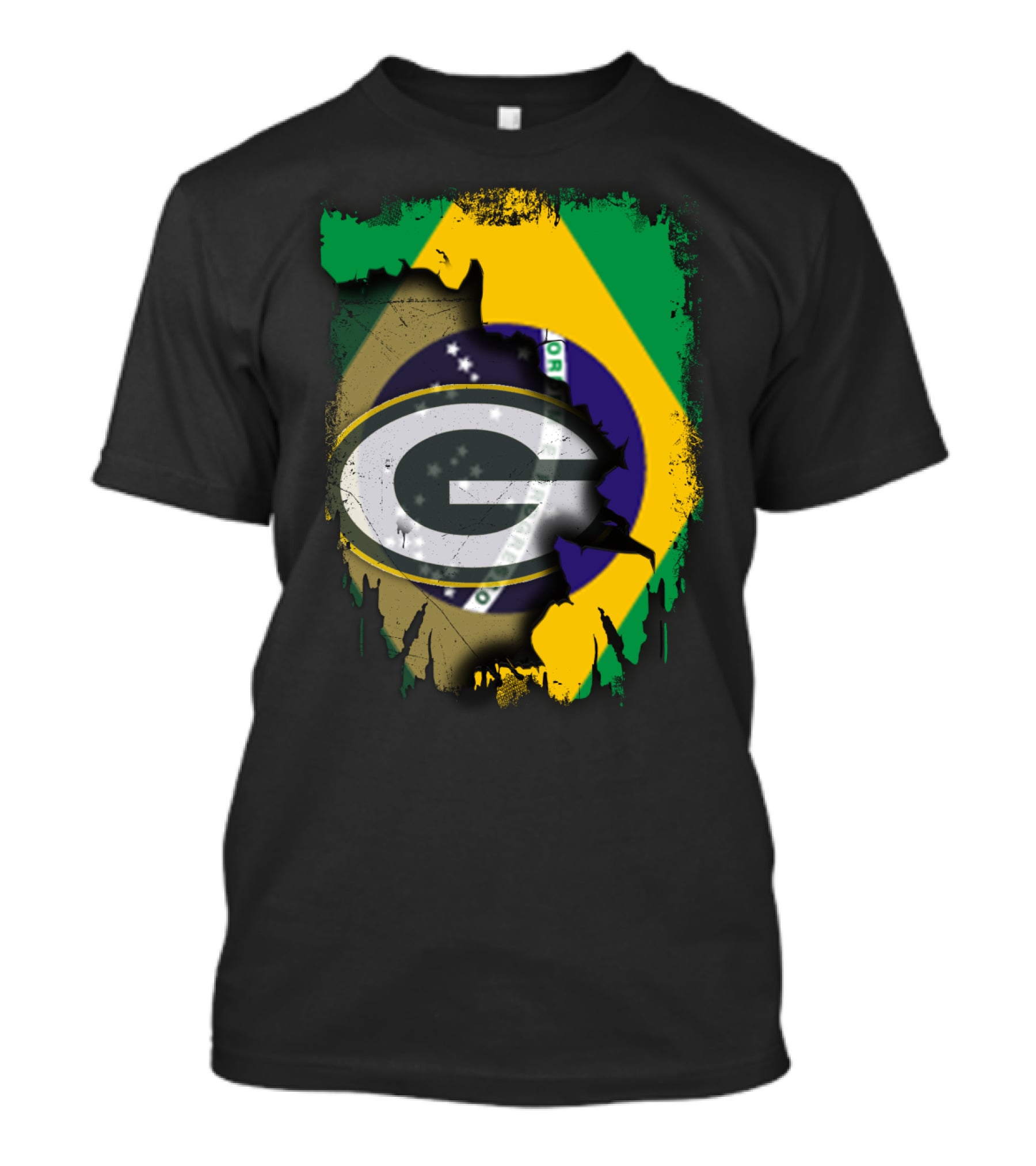 Brazilian Pride Meets Packers Loyalty Fusion T-Shirt