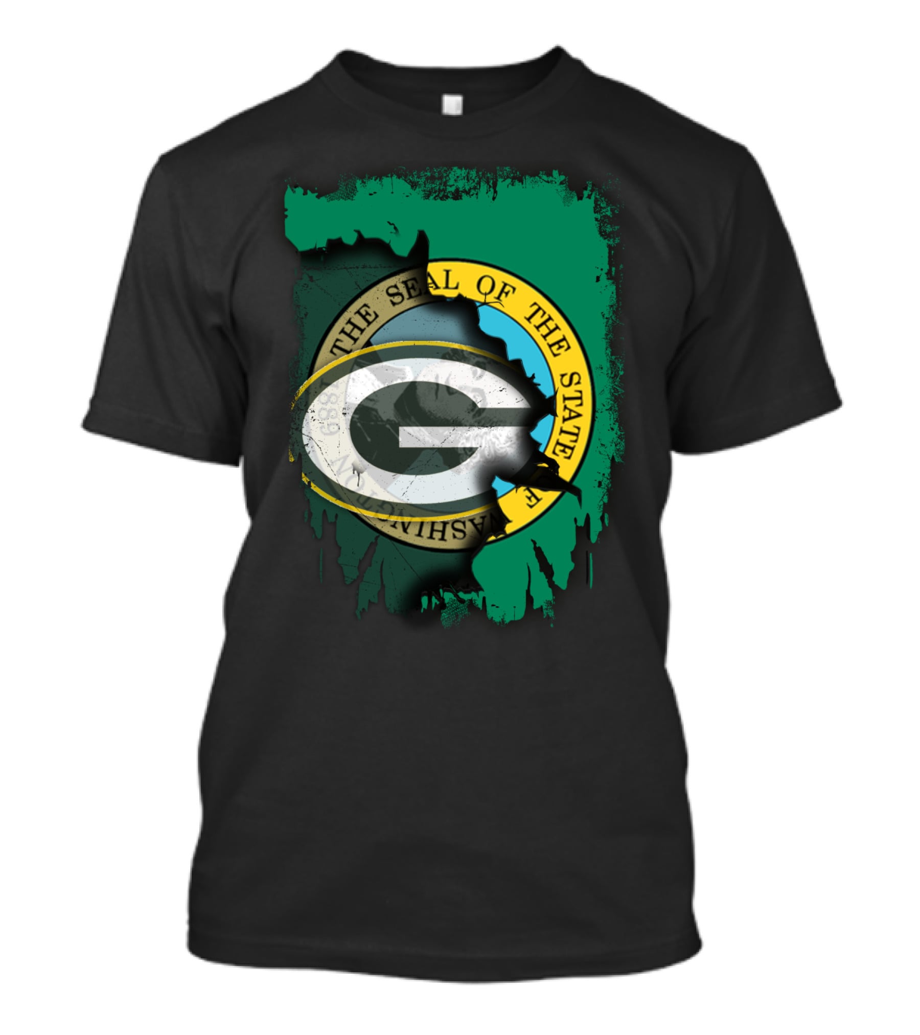 Together Washington State Seal With Packers T-Shirt