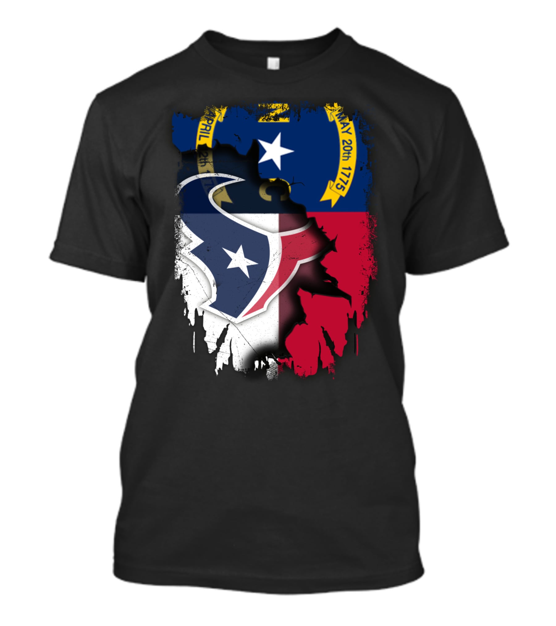 North Carolina And Texans Symbolic Unity With State And Sports T-Shirt
