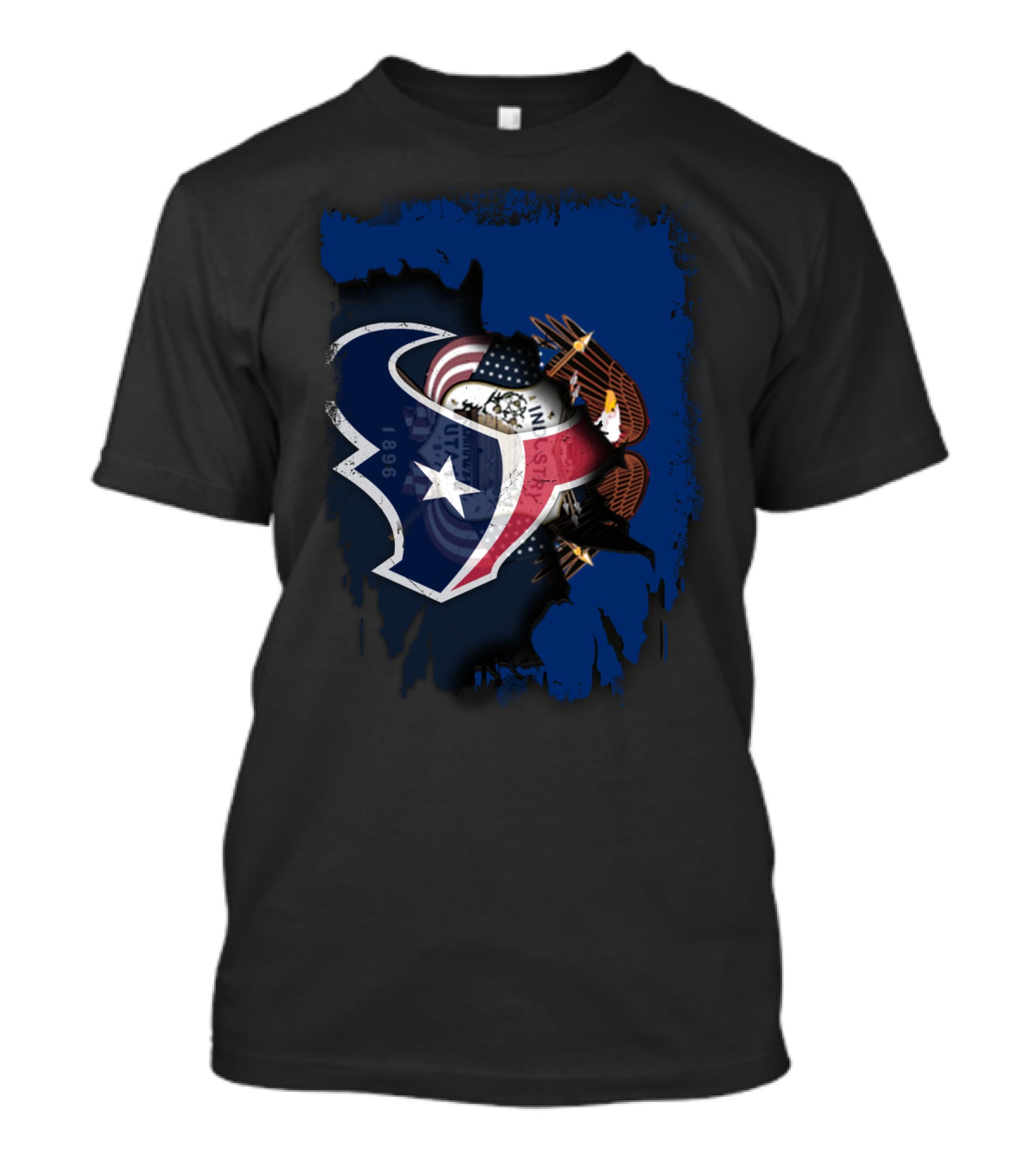 Together Utah Texans Patriotic Eagle Fusion T-Shirt
