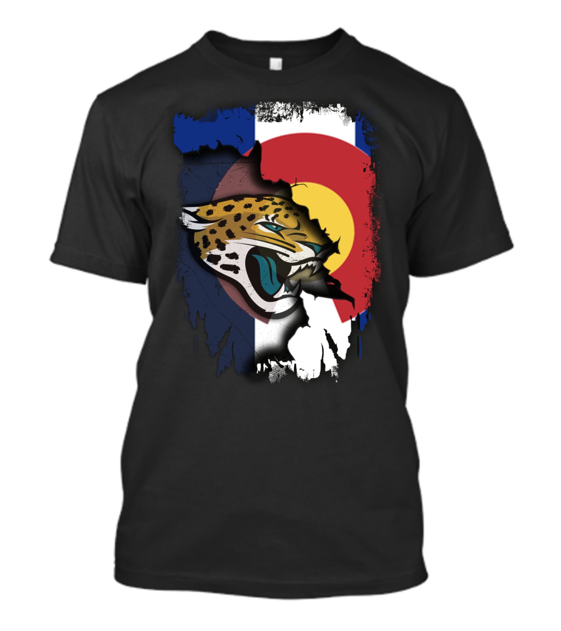 Colorado Flag With Jaguars Roaring Spirit T-Shirt