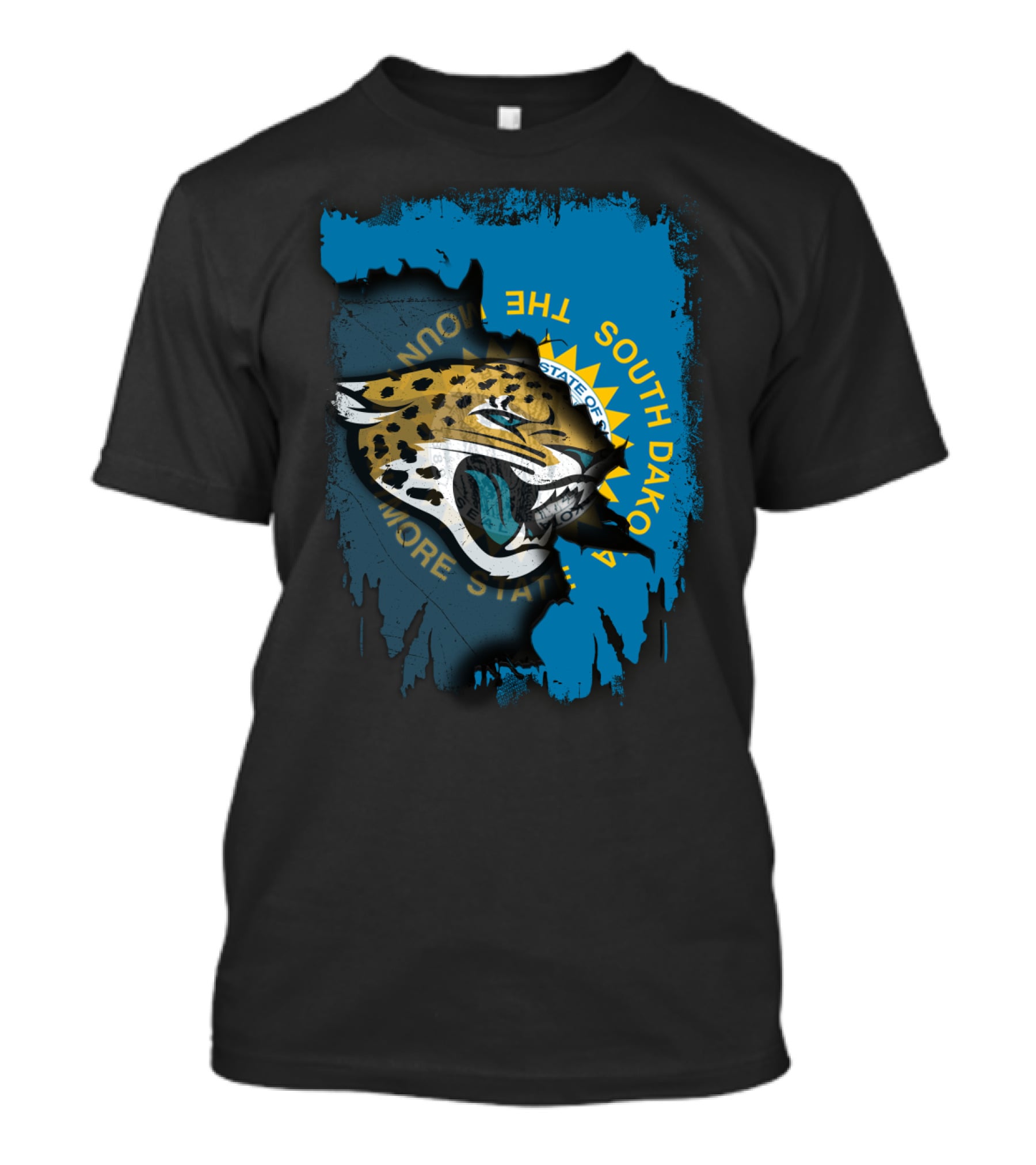 South Dakota State With Jaguars And Flag T-Shirt