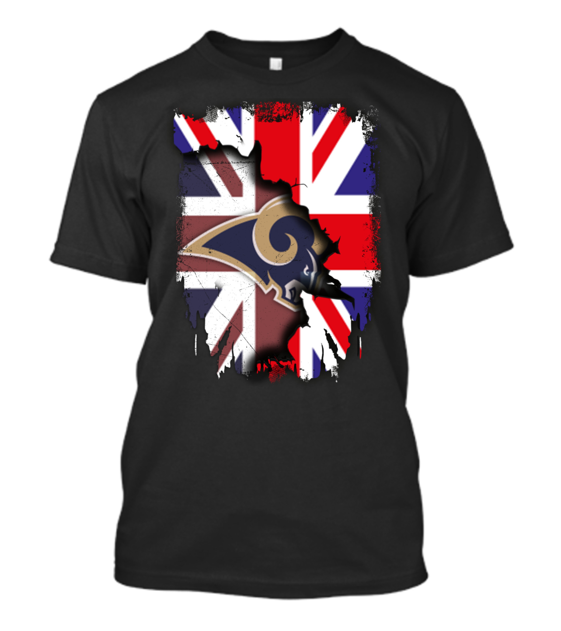 Together United Kingdom Los Angeles Rams Union Flag Fusion T-Shirt