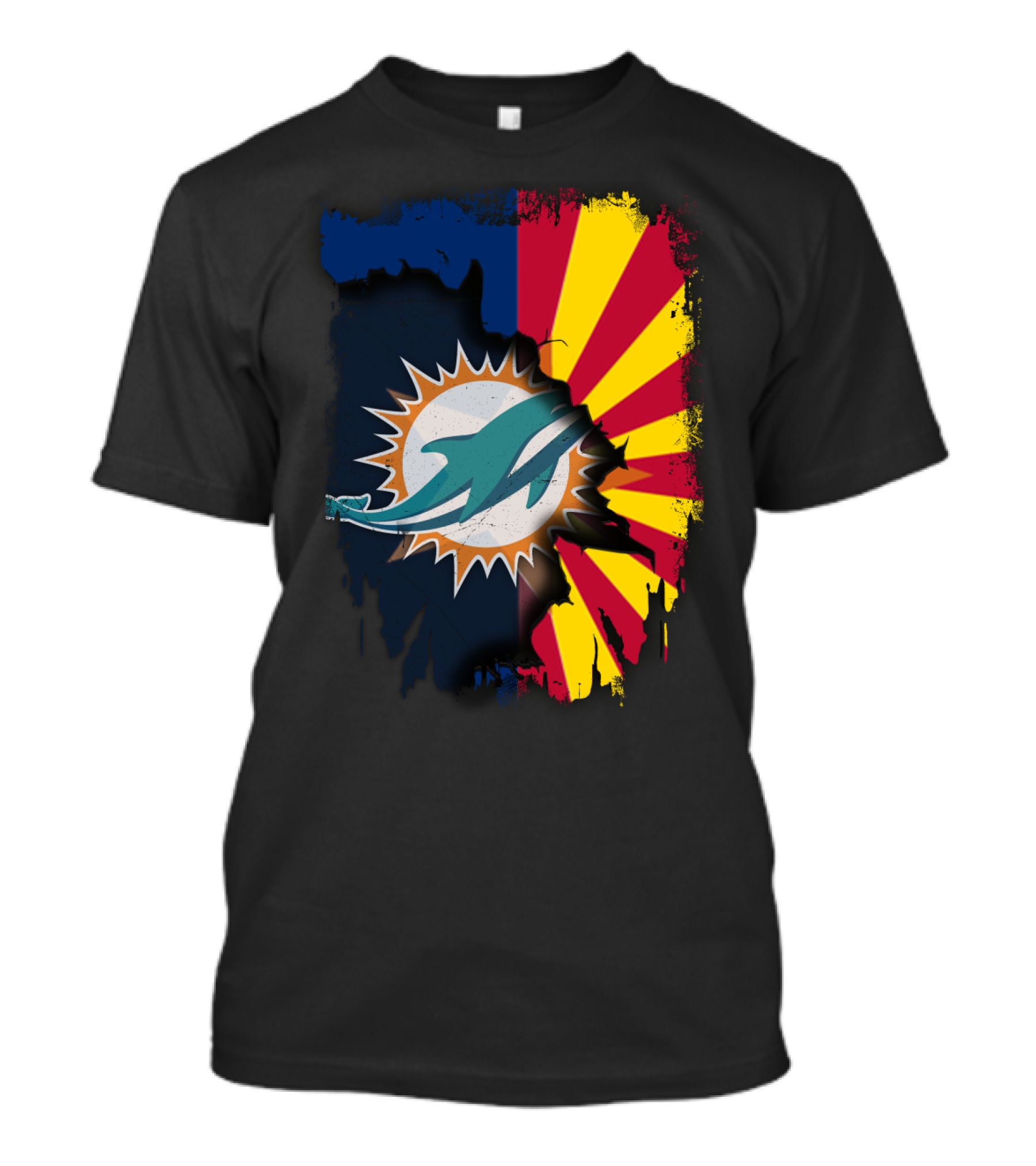 Miami Dolphins Arizona Flag Fusion T-Shirt