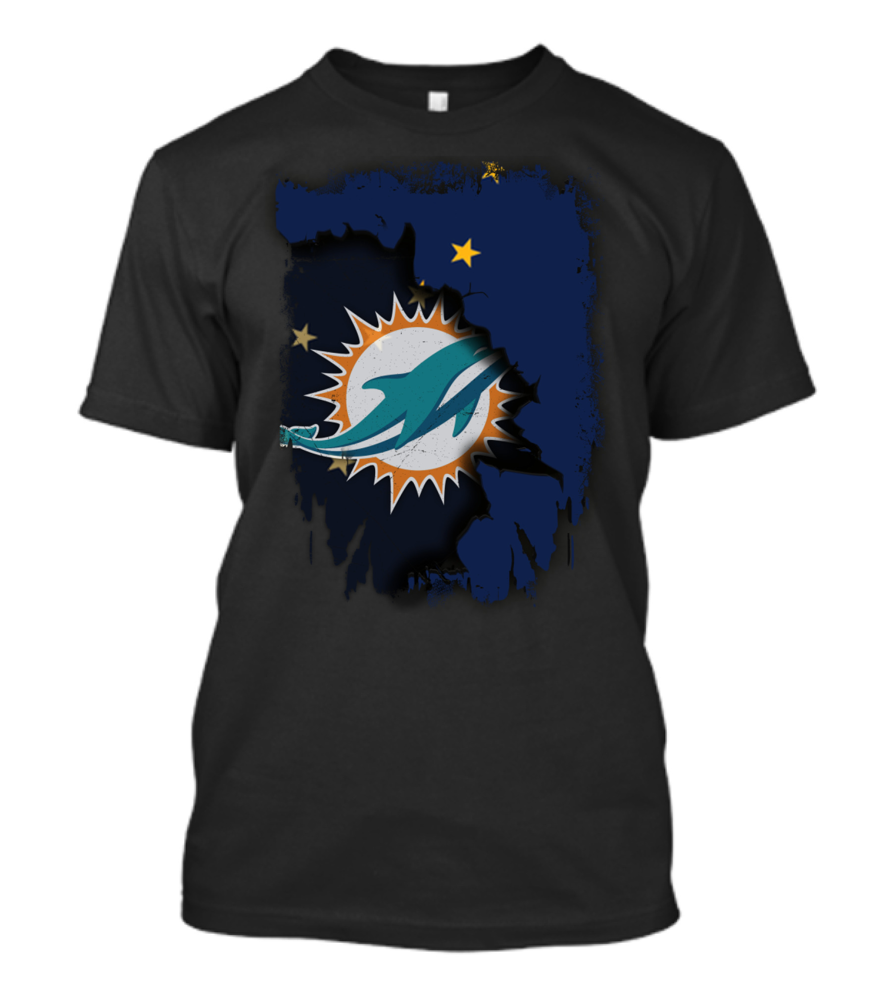 Miami Dolphins Alaska State Flag Fusion T-Shirt