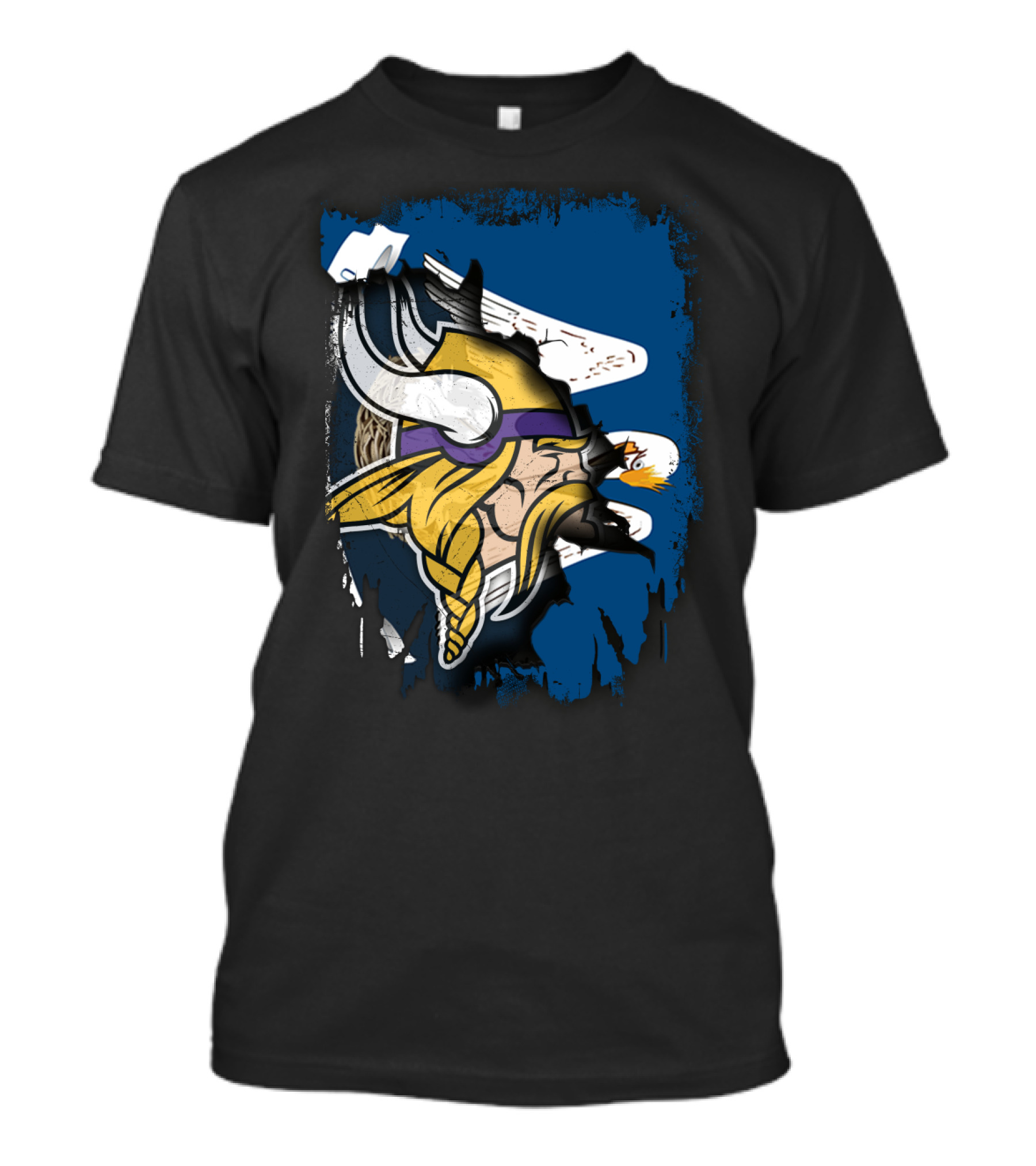 Together Louisiana With Vikings Minnesota Football Fusion T-Shirt