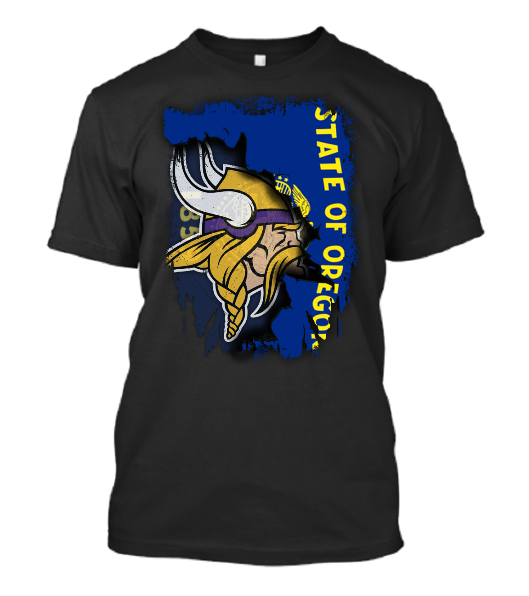 State Of Oregon Viking Helmet T-Shirt