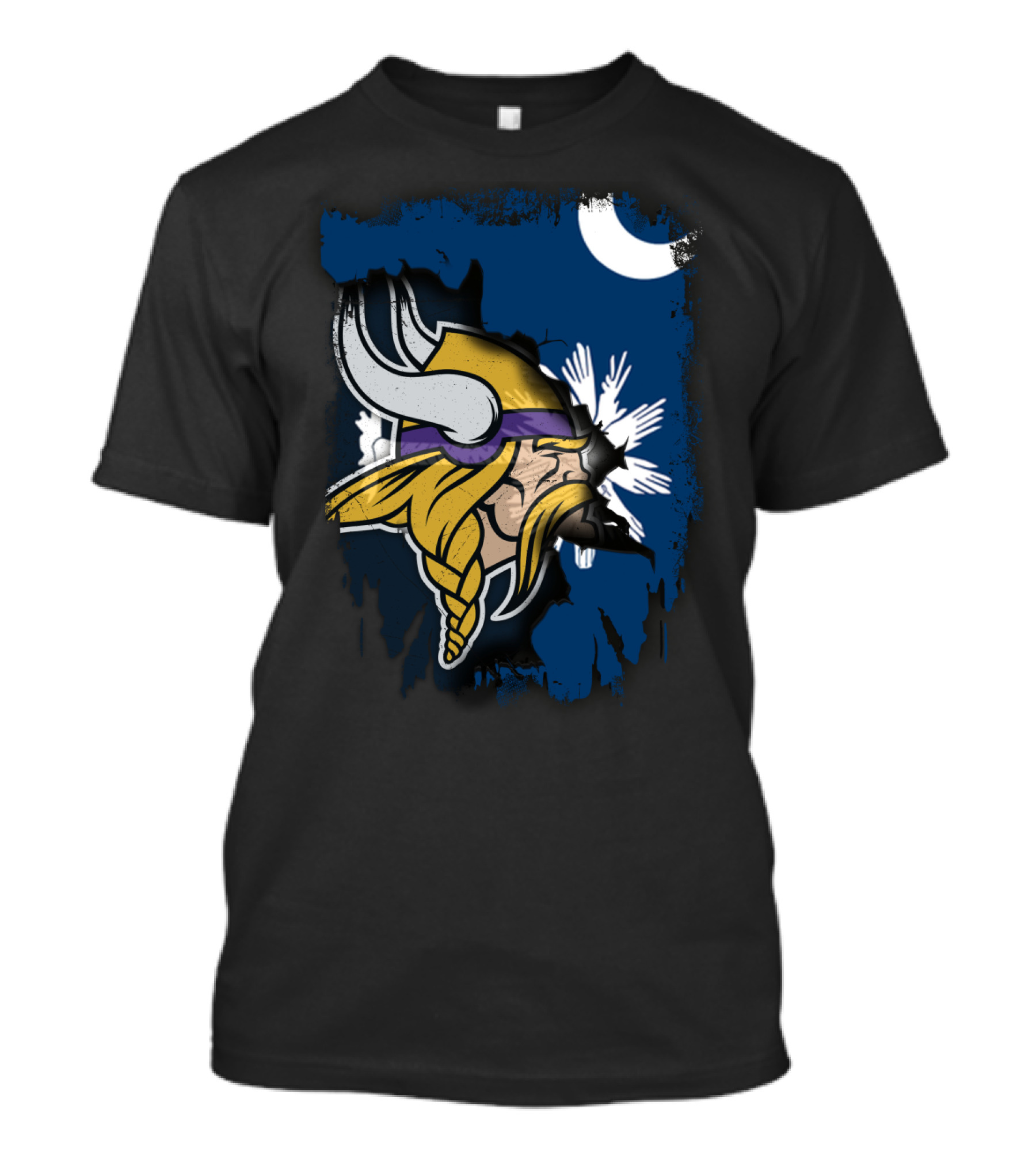 Together South Carolina Vikings Helmet And Palmetto Moon T-Shirt