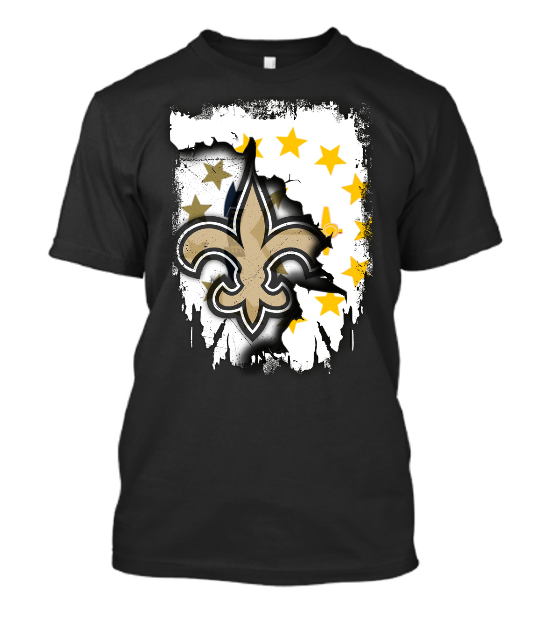 Together Rhode Island With Saints Fleur-De-Lis Stars T-Shirt