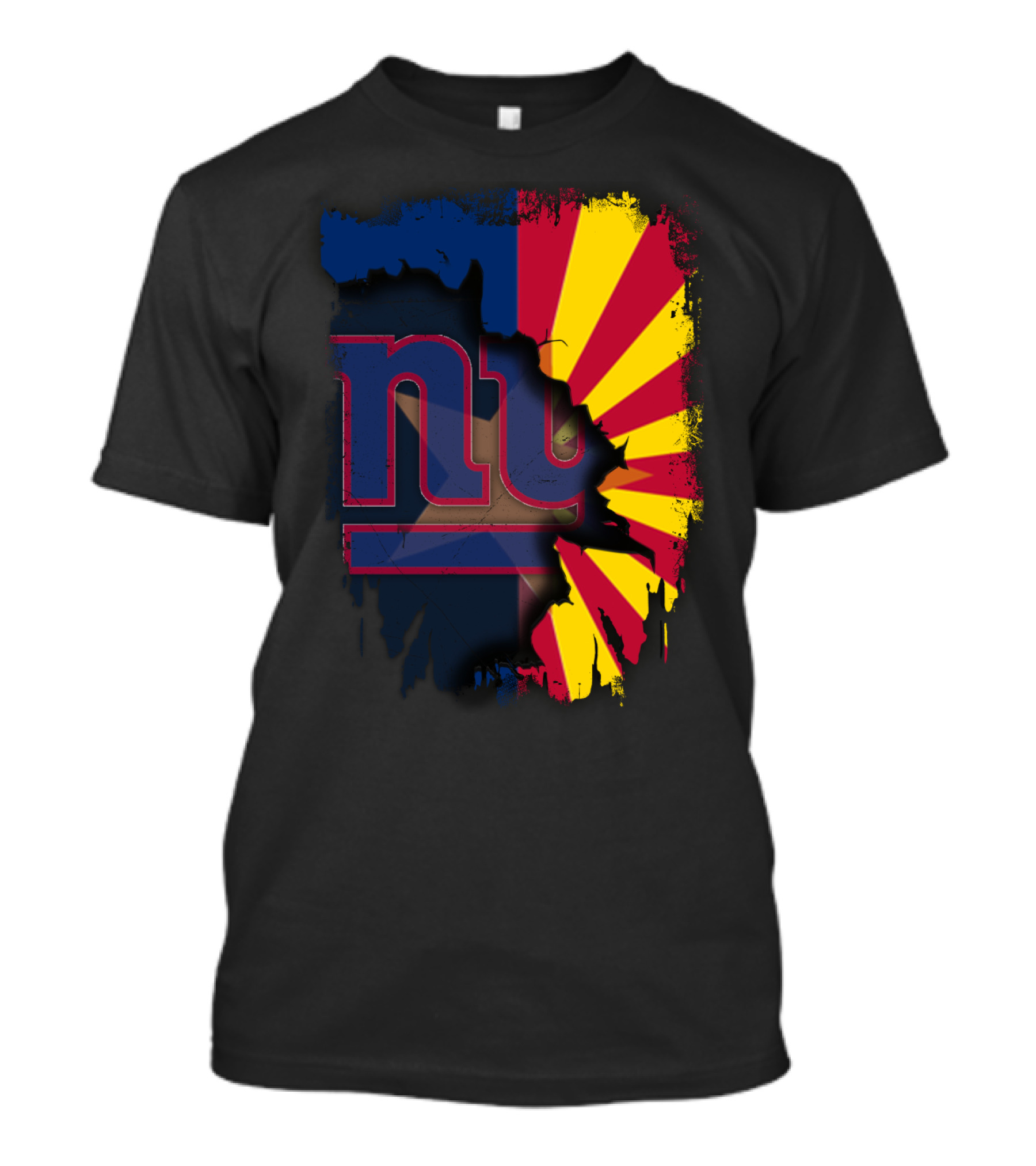 Arizona State Outline With New York Giants T-Shirt
