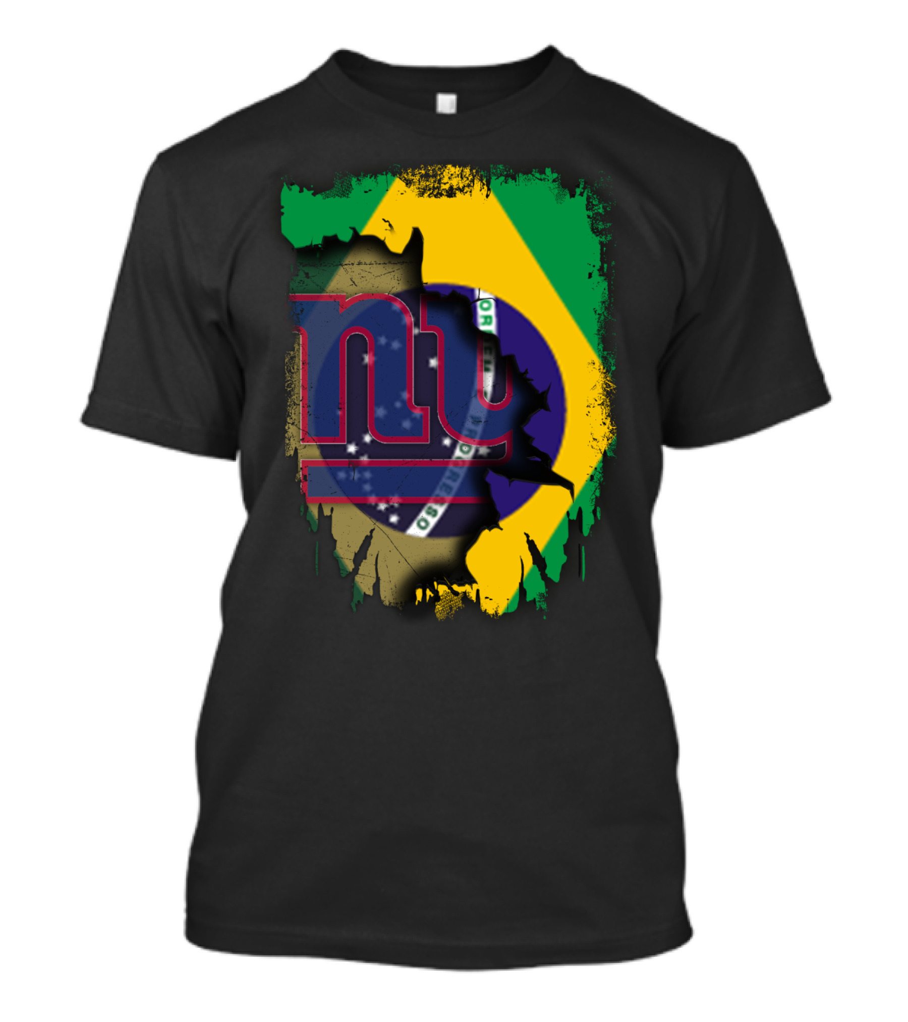 Giants Brazil Collaboration With Brazilian Flag And Giants T-Shirt