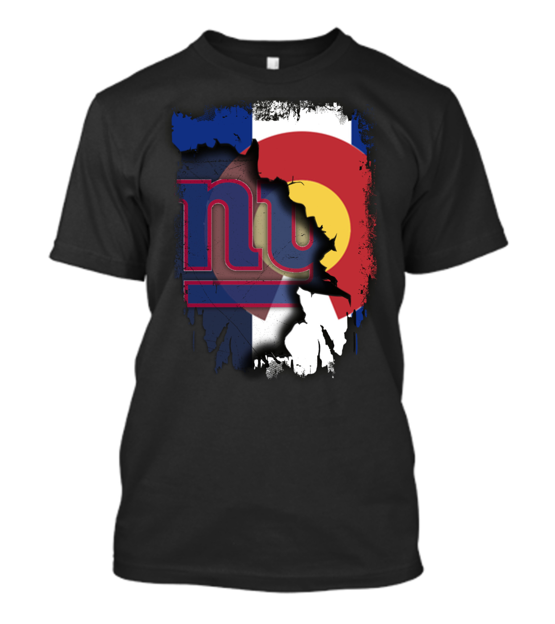 Colorado Flag Blended With Giants Logo Together T-Shirt