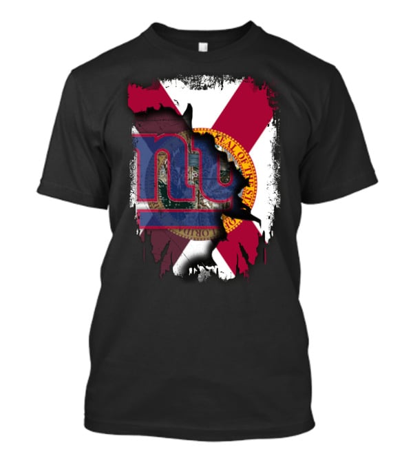Florida State Flag Meets Giants NFL Team T-Shirt
