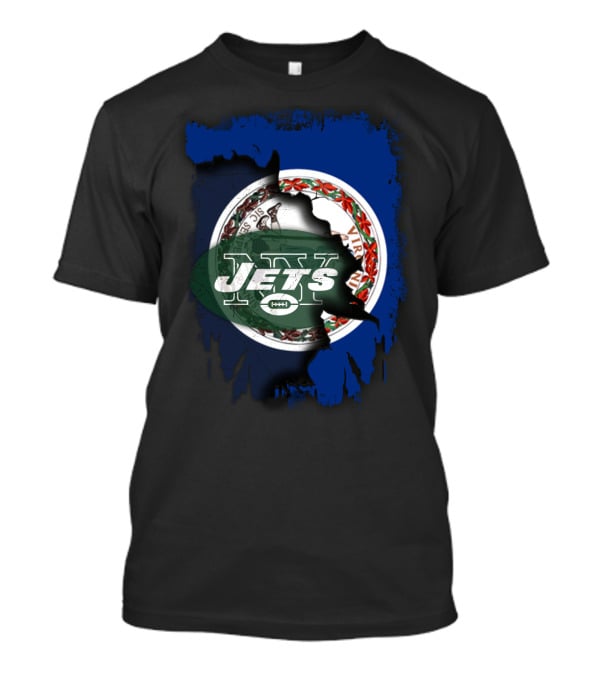 Virginia State Seal Meets Jets Football Emblem T-Shirt
