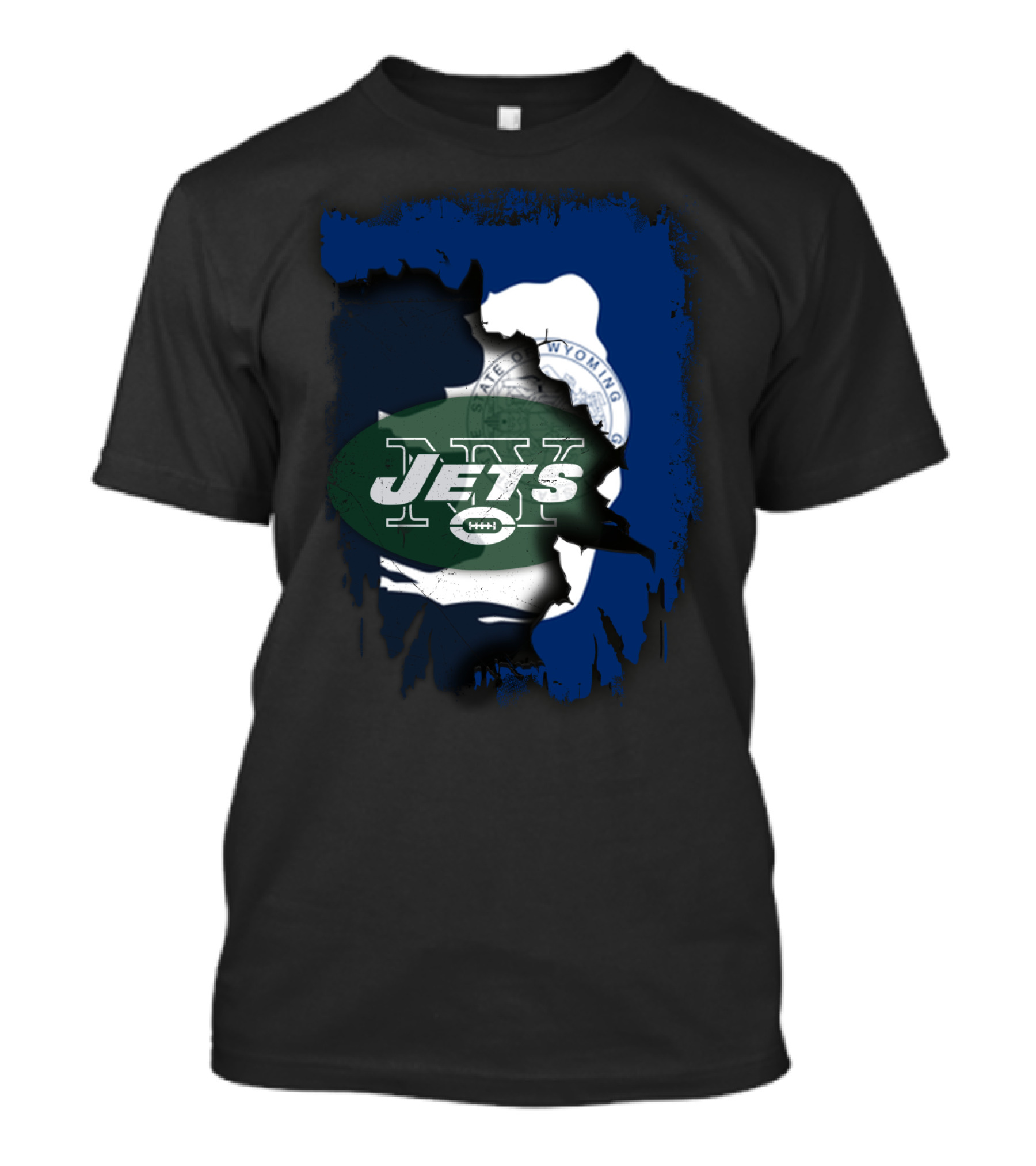 New York Jets Wyoming State Pride T-Shirt