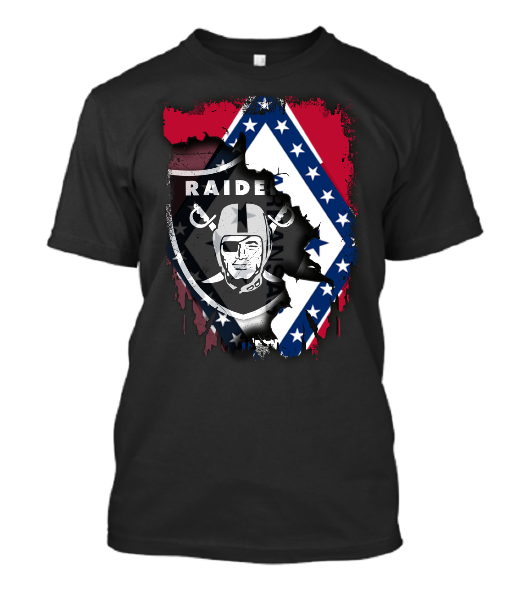 Arkansas Together With Raiders And State Flag T-Shirt