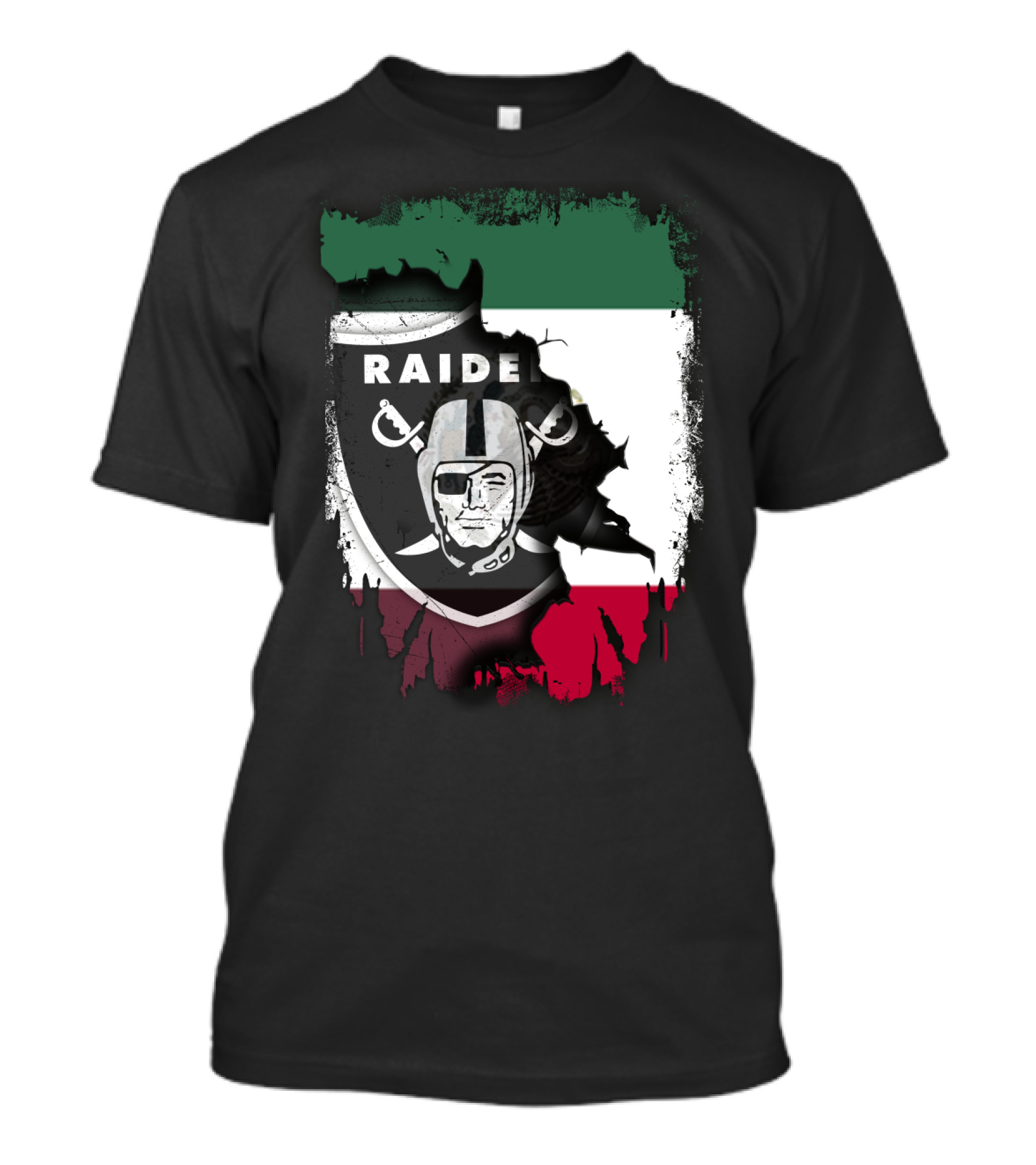 Together Mexico Raiders Nation Flag Shield T-Shirt