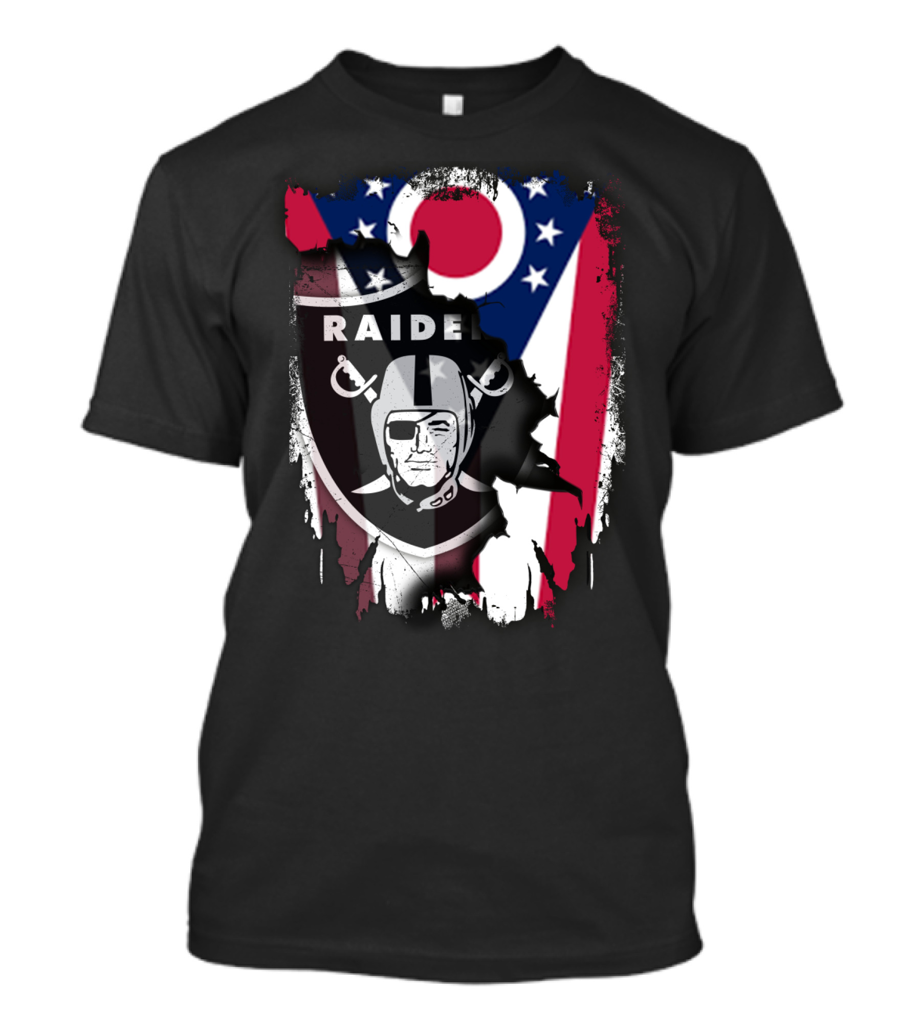 Ohio Pride With Raiders Logo Fusion T-Shirt