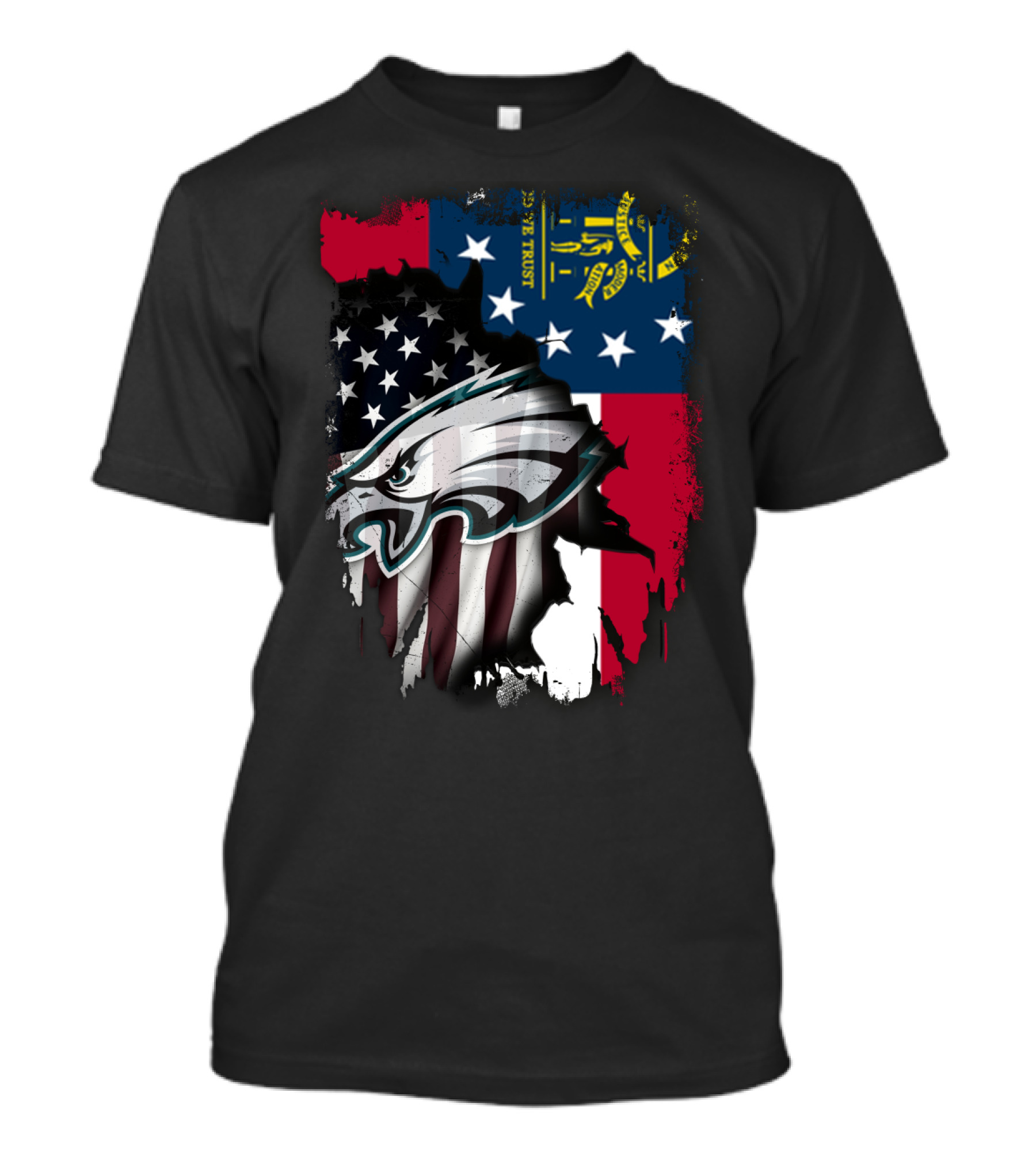 Georgia Flag With Eagles American Pride Together T-Shirt
