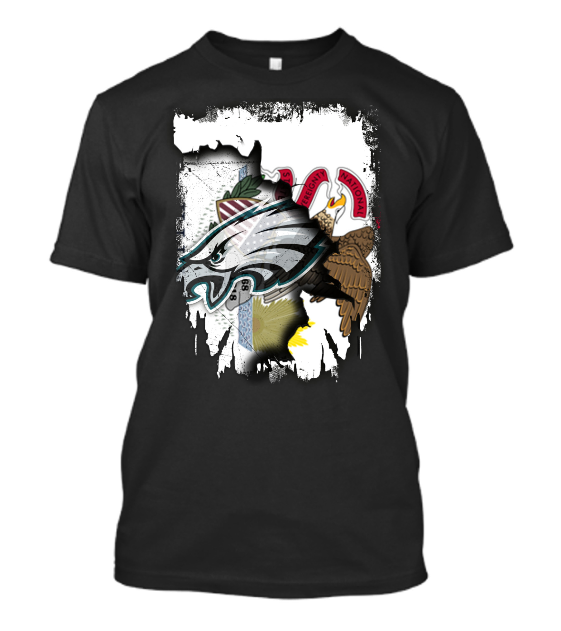 Together Illinois With Philadelphia Eagles Logo And State Flag Elements T-Shirt