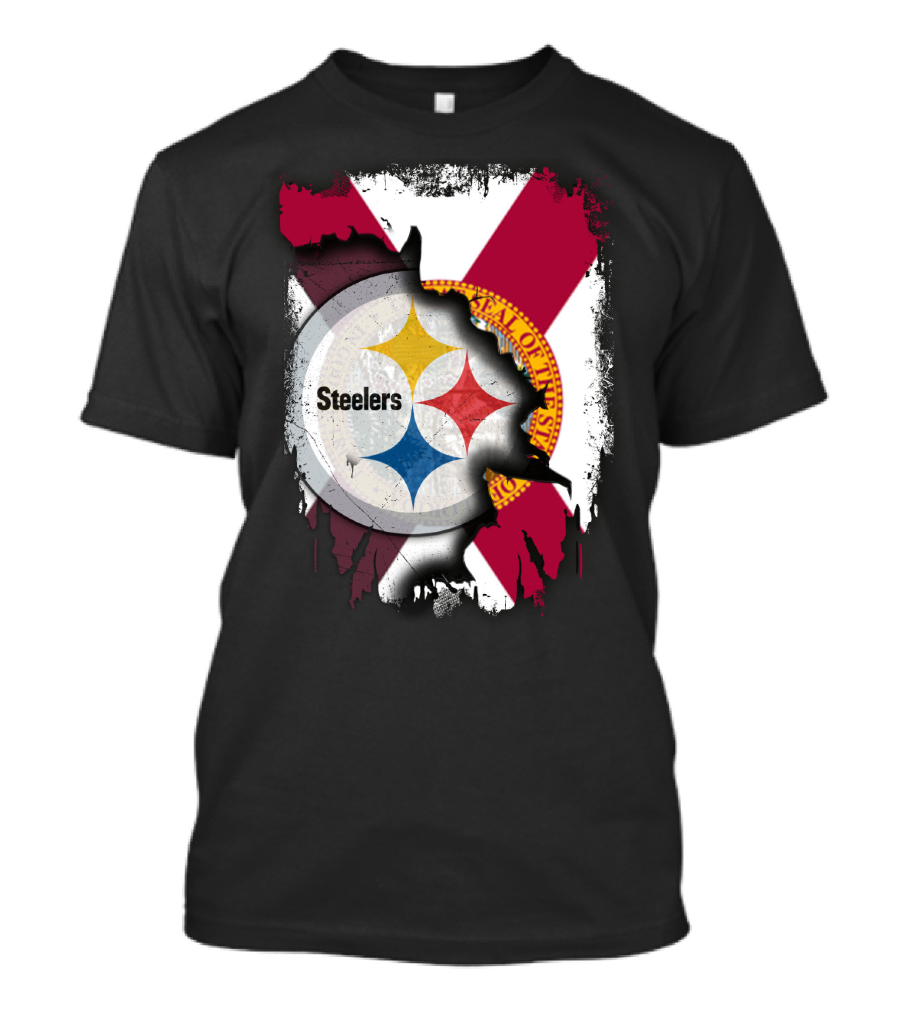 Steelers Florida State Pride Burst Emblem T-Shirt