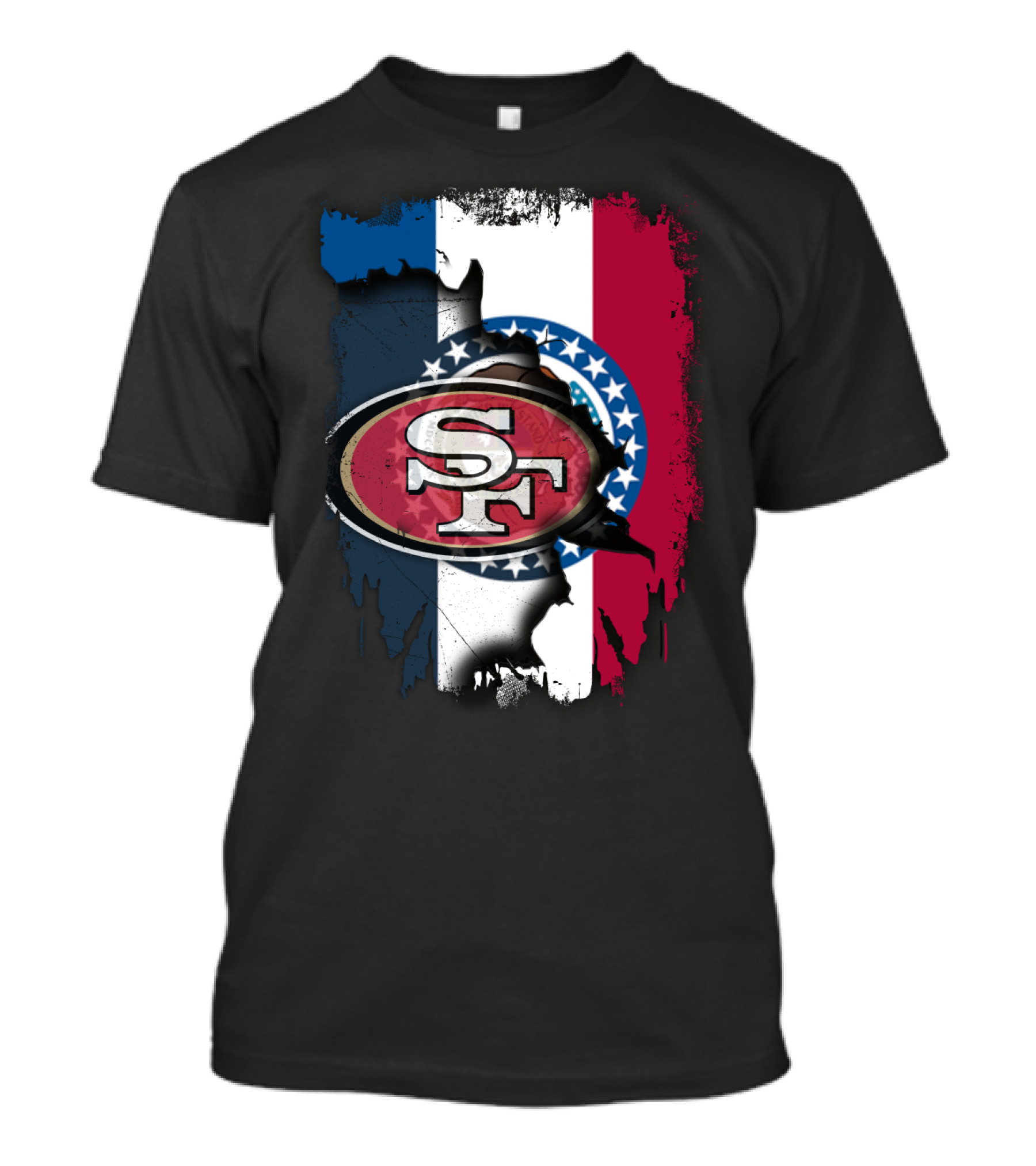 Missouri Pride With 49ers Logo And Flag Colors Unity T-Shirt