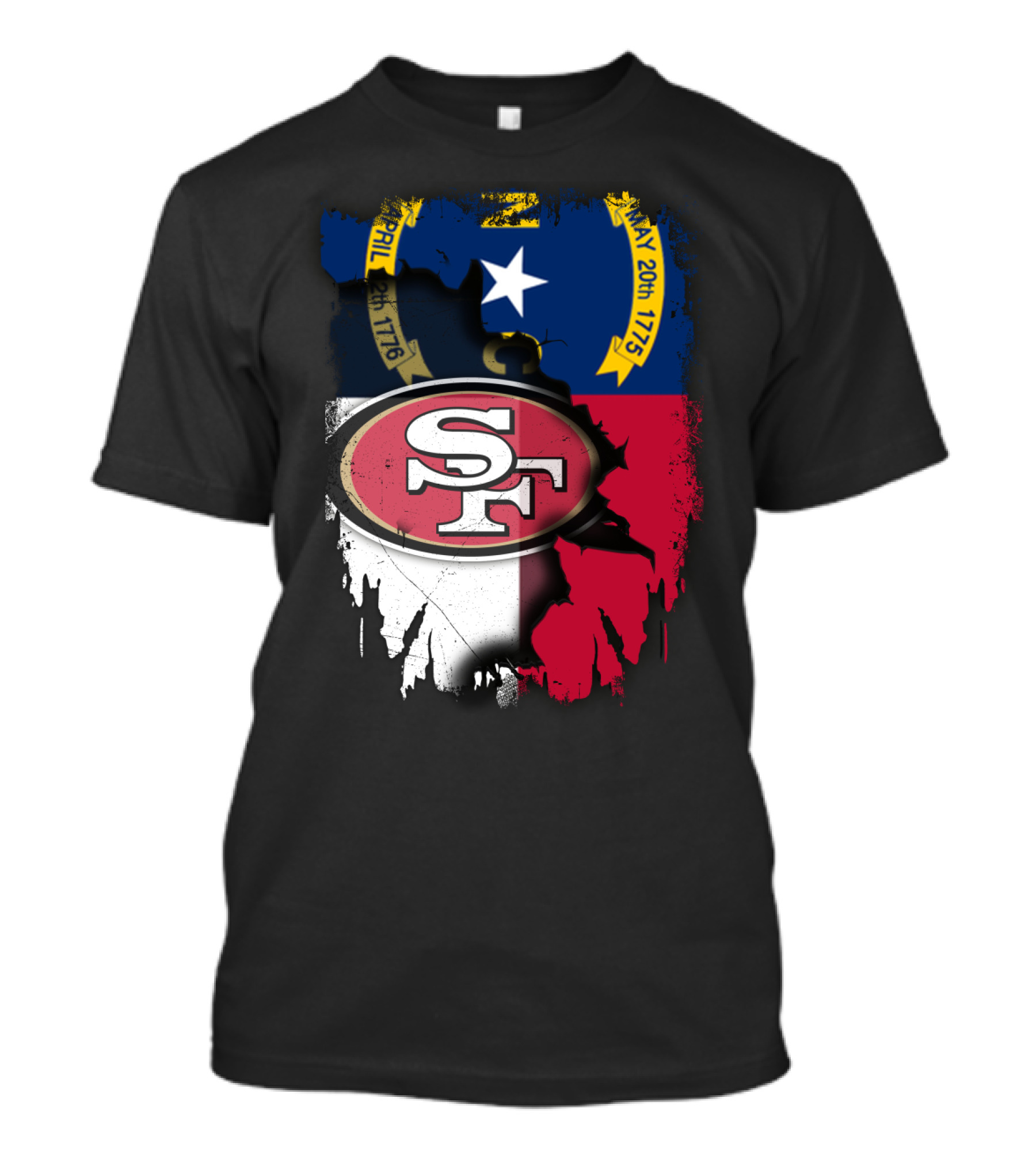 North Carolina Flag With SF 49ers T-Shirt