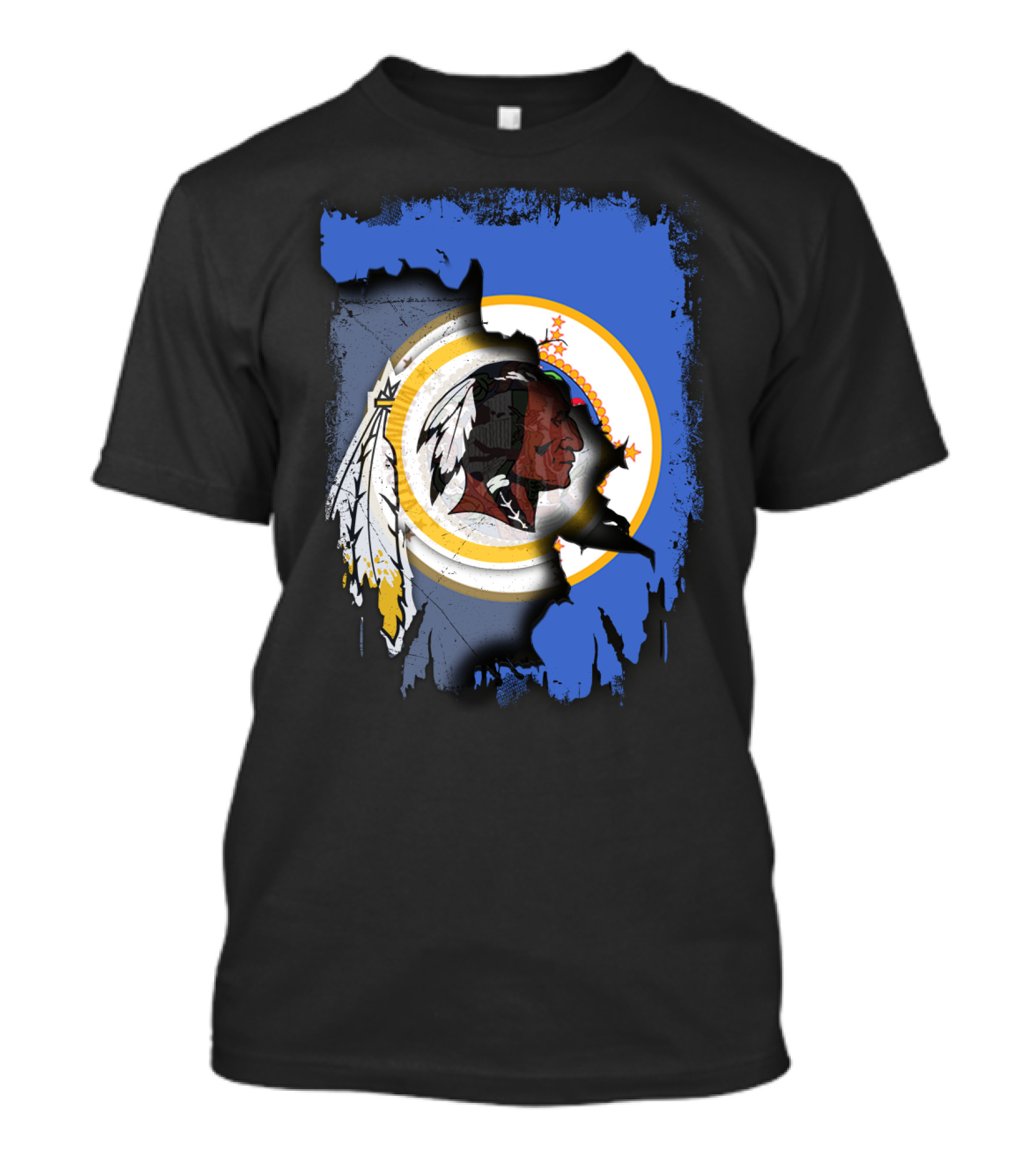 Together Minnesota With Redskins Vintage Logo And State Silhouette T-Shirt