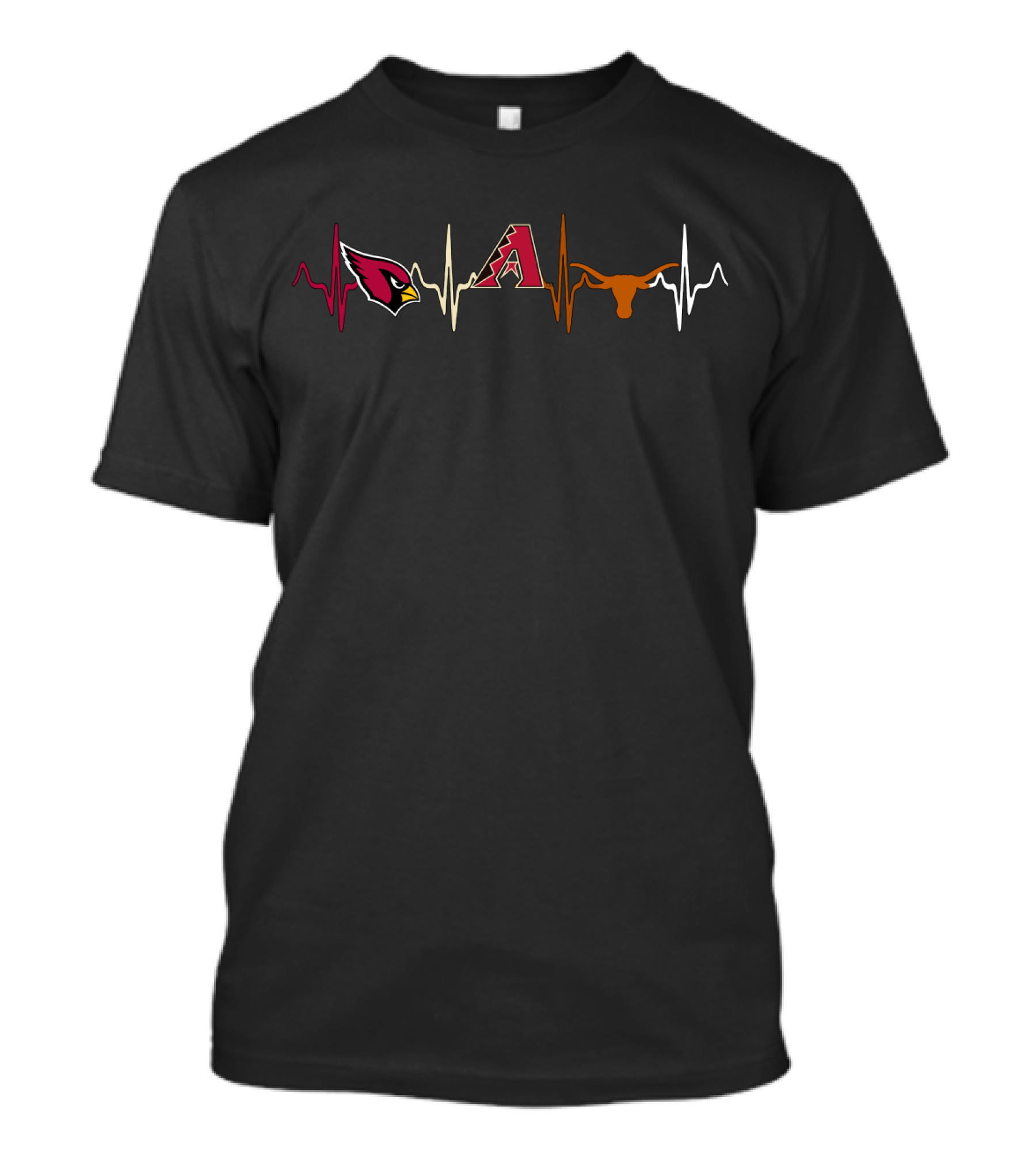 Love Cardinals Diamondbacks Tl Heartbeat T-Shirt