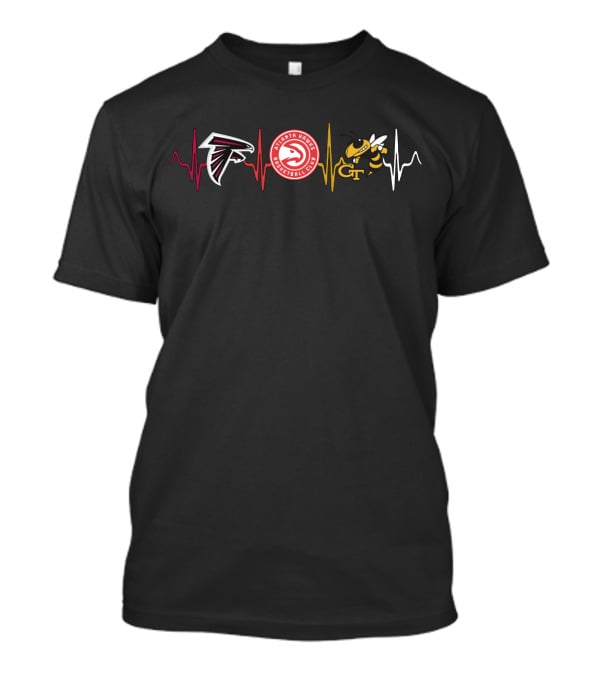 Atlanta Falcons Hawks Heartbeat T-Shirt